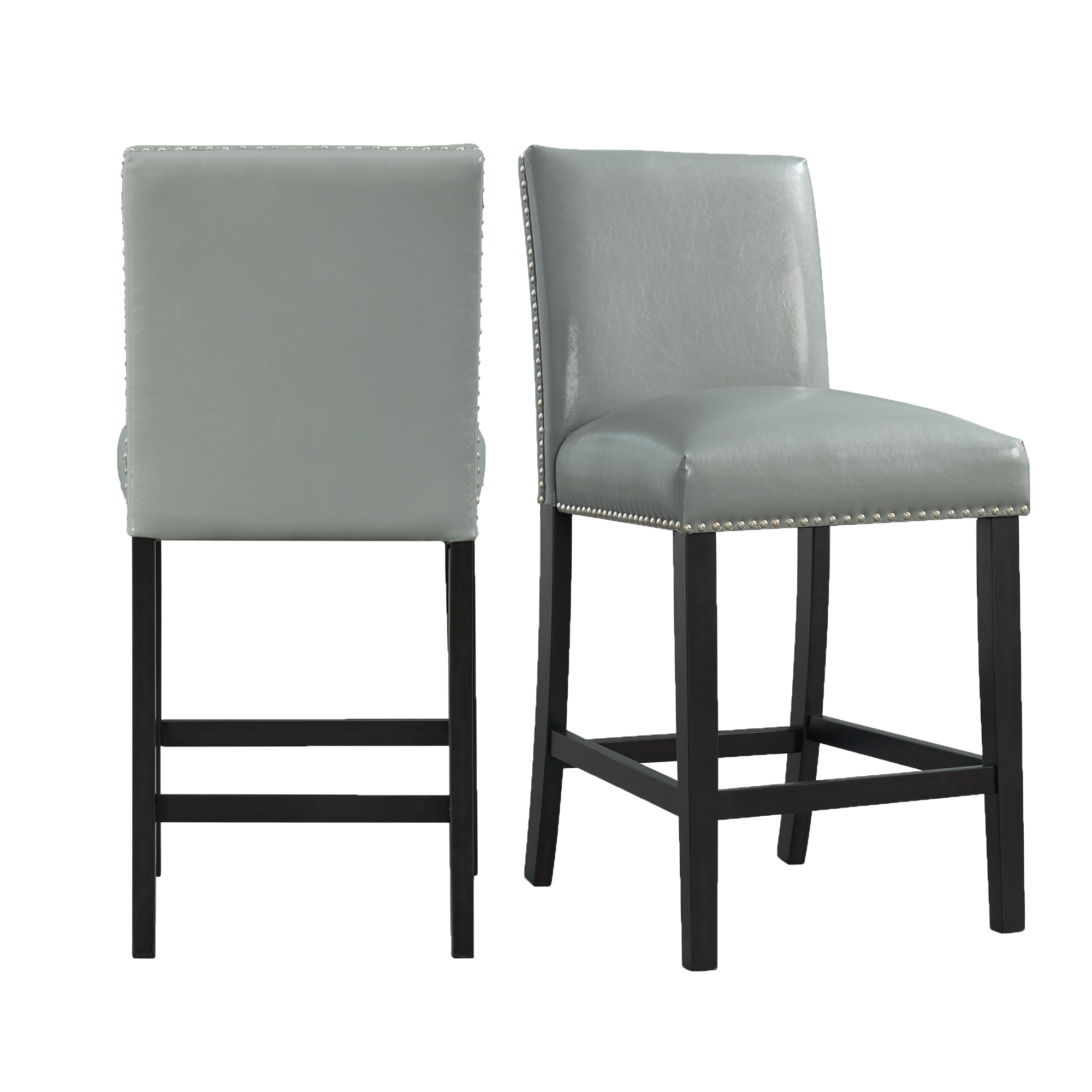 Elements Meridian Counter Side Chair Grey (2 Per Pack)