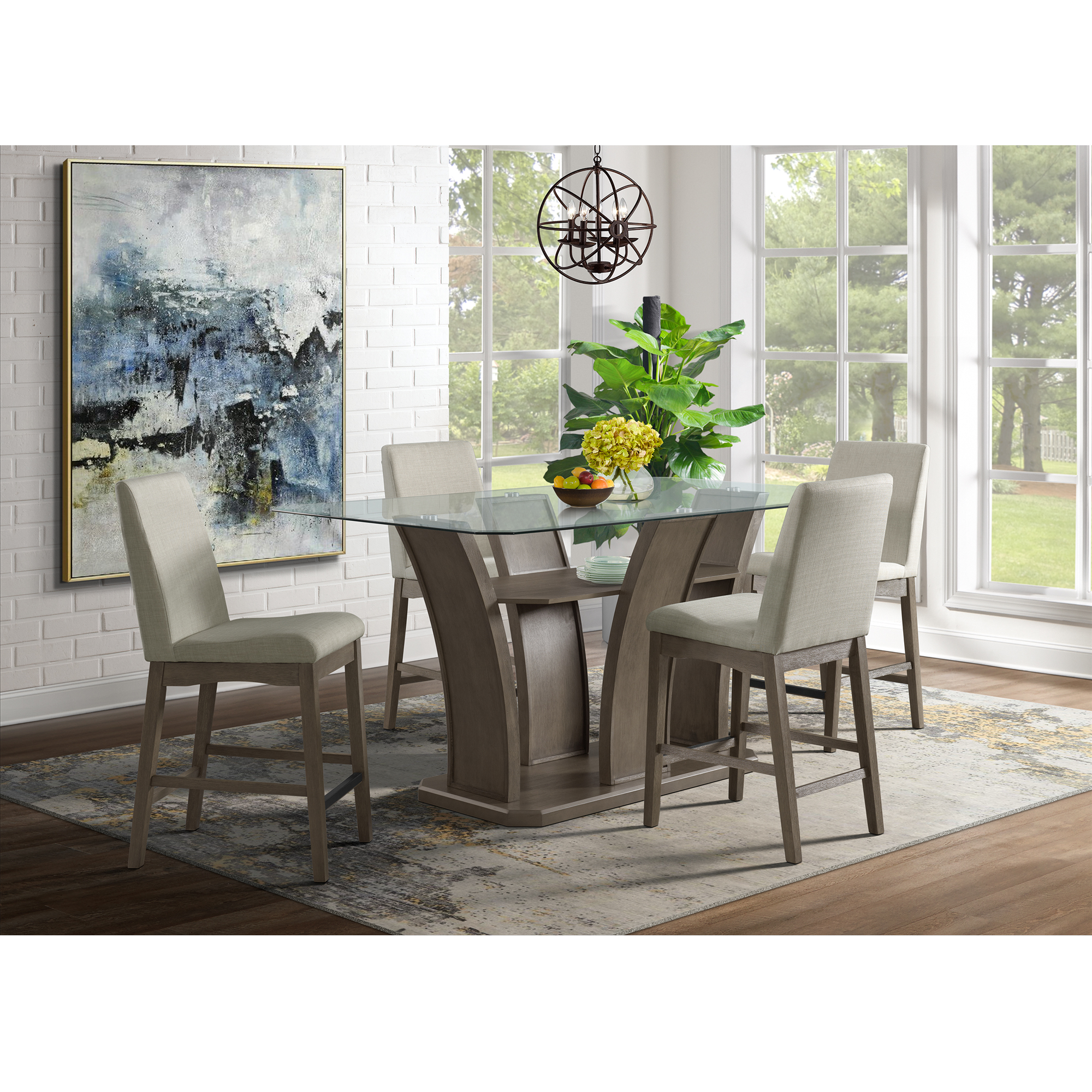 Model: DPR300CDTB | Elements Dapper Grey Rectangular Counter Table