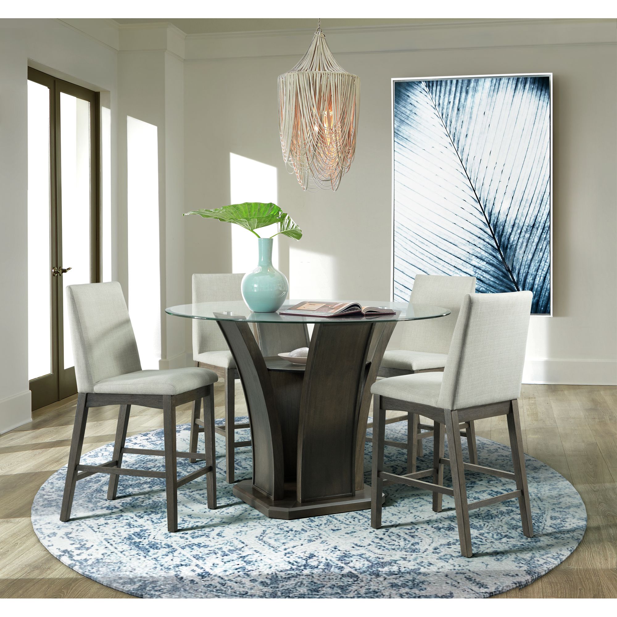 Model: DPR300CSCN | Elements Dapper Counter Side Chair (Grey Finish) (Two Per Carton)