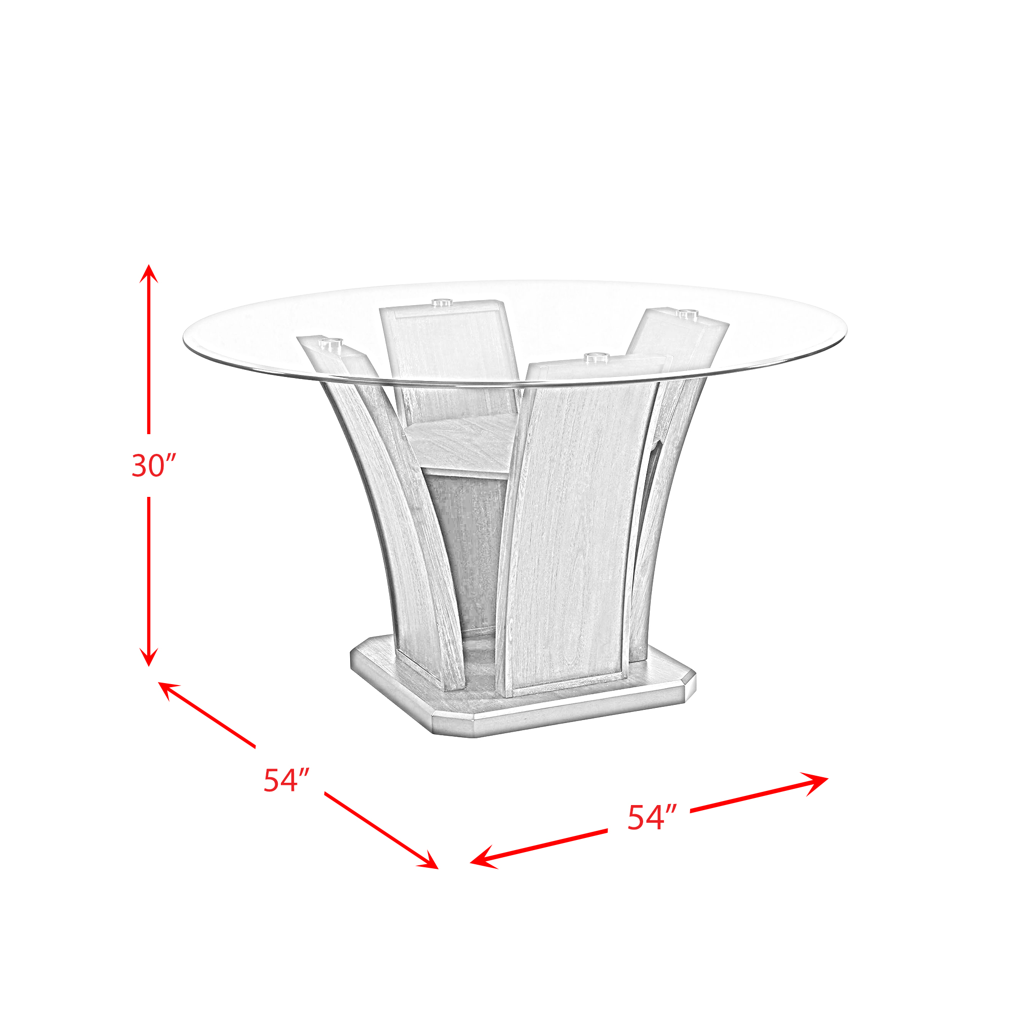 Model: DPR300RDTTB | Elements Dapper Grey Round Dining Table
