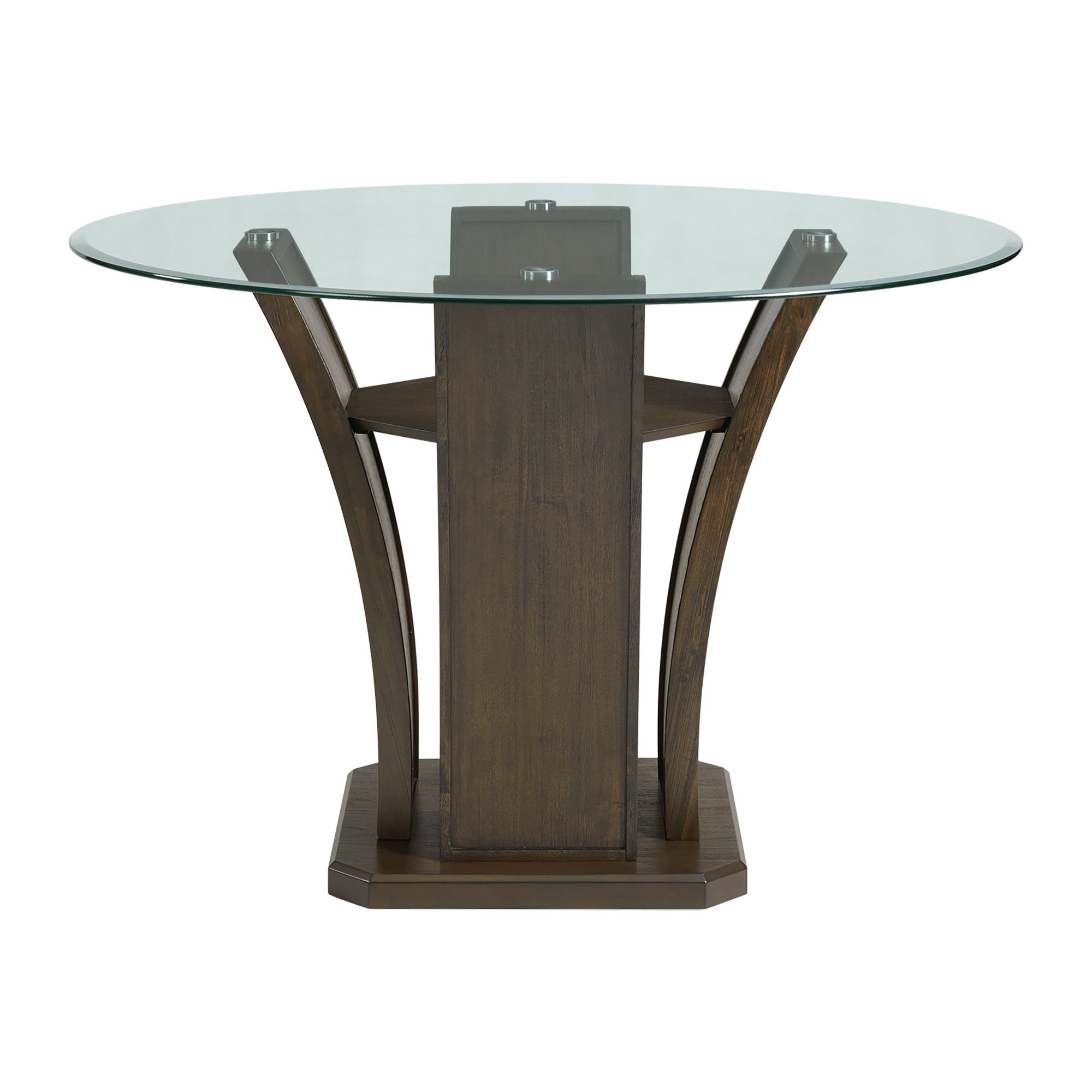 Model: DPR500CDT | Elements Dapper Round Counter Height Dining Table in Walnut