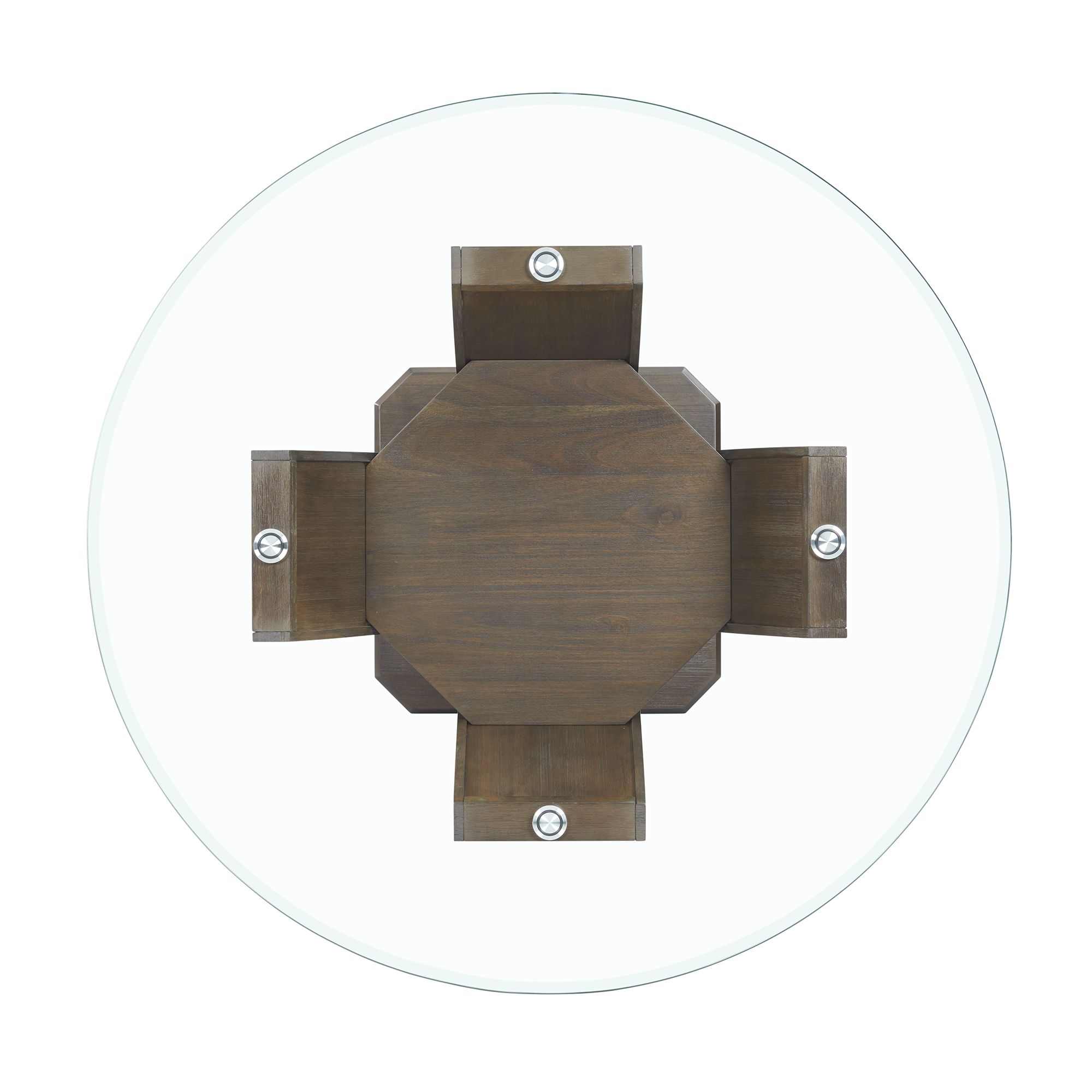 Model: DPR500CDT | Elements Dapper Round Counter Height Dining Table in Walnut