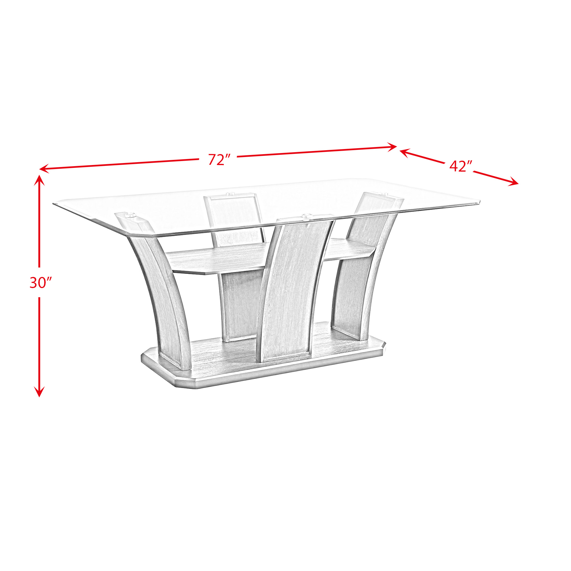 Model: DPR500DTB | Elements Dapper Rectangular Standard Dining Table