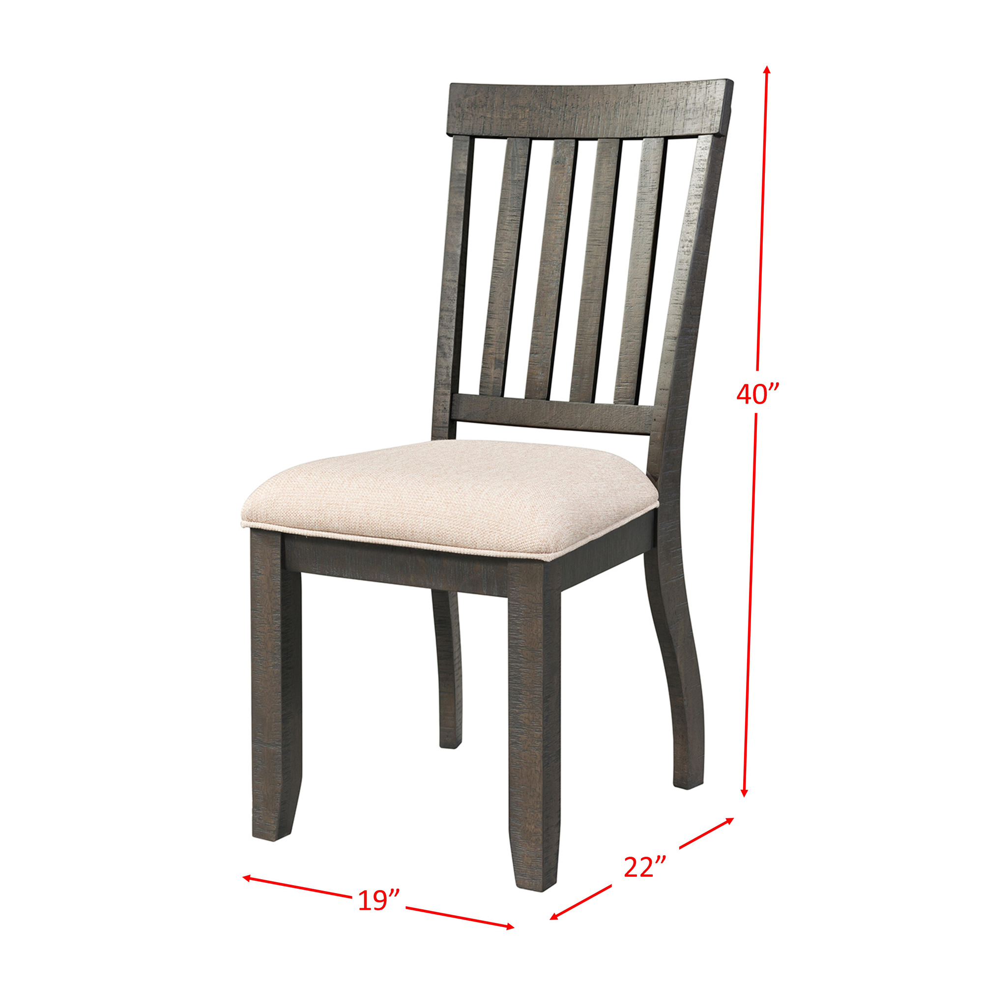 Model: DST100SP6PC | Elements Stone Dining 7PC Set- Table, 4 Side Chairs, & 2 Parson Chairs