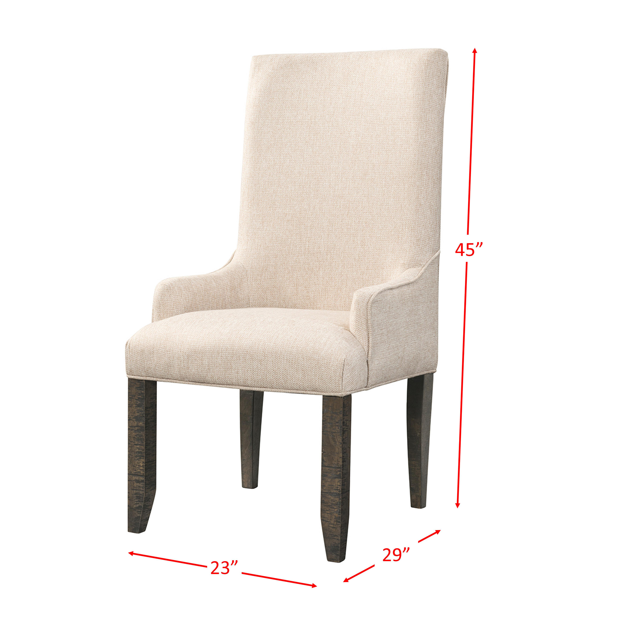 Model: DST100SP6PC | Elements Stone Dining 7PC Set- Table, 4 Side Chairs, & 2 Parson Chairs