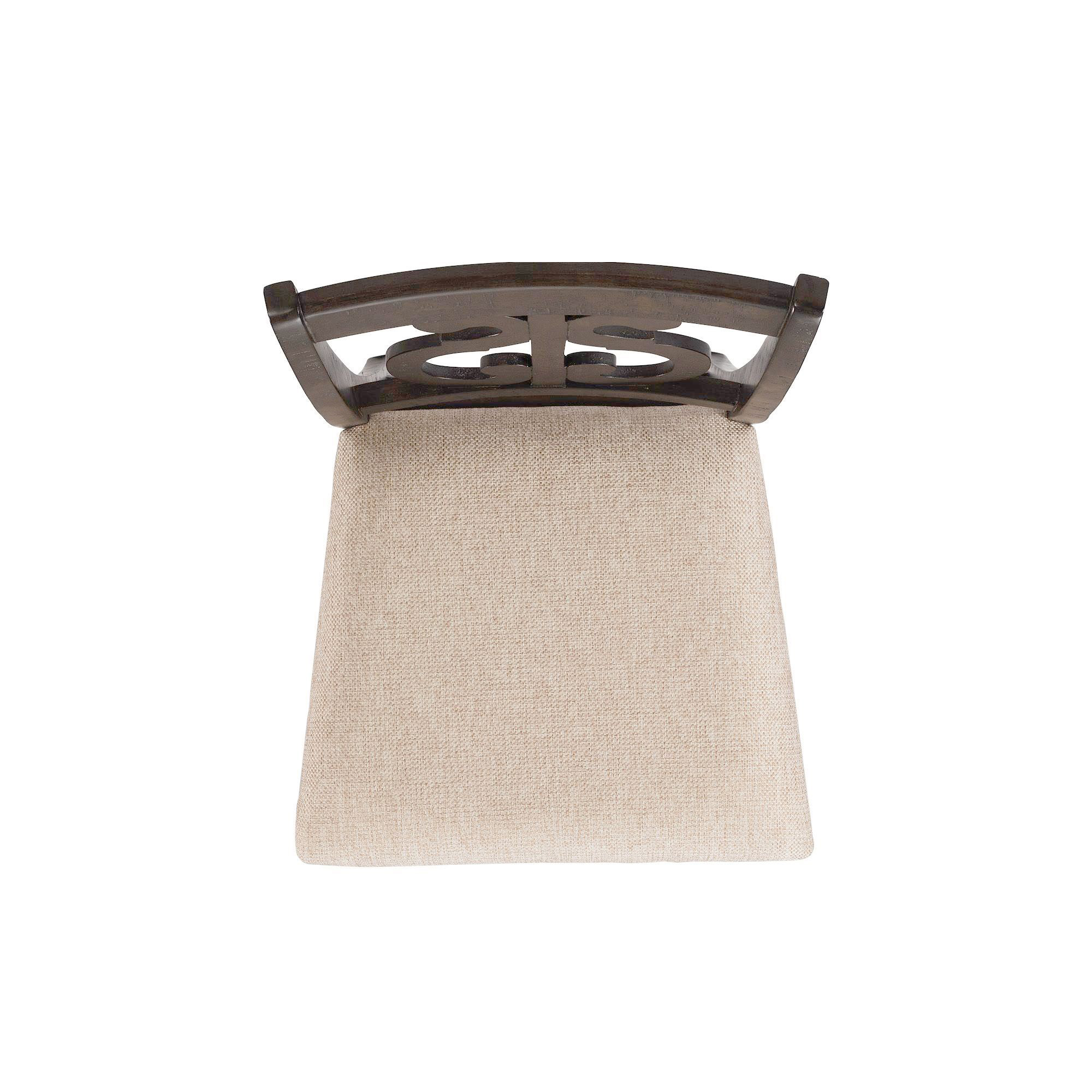 Model: DST195CSC | Elements Stone Counter Wooden Swirl Back Side Chair Charcoal (2 Per Pack)