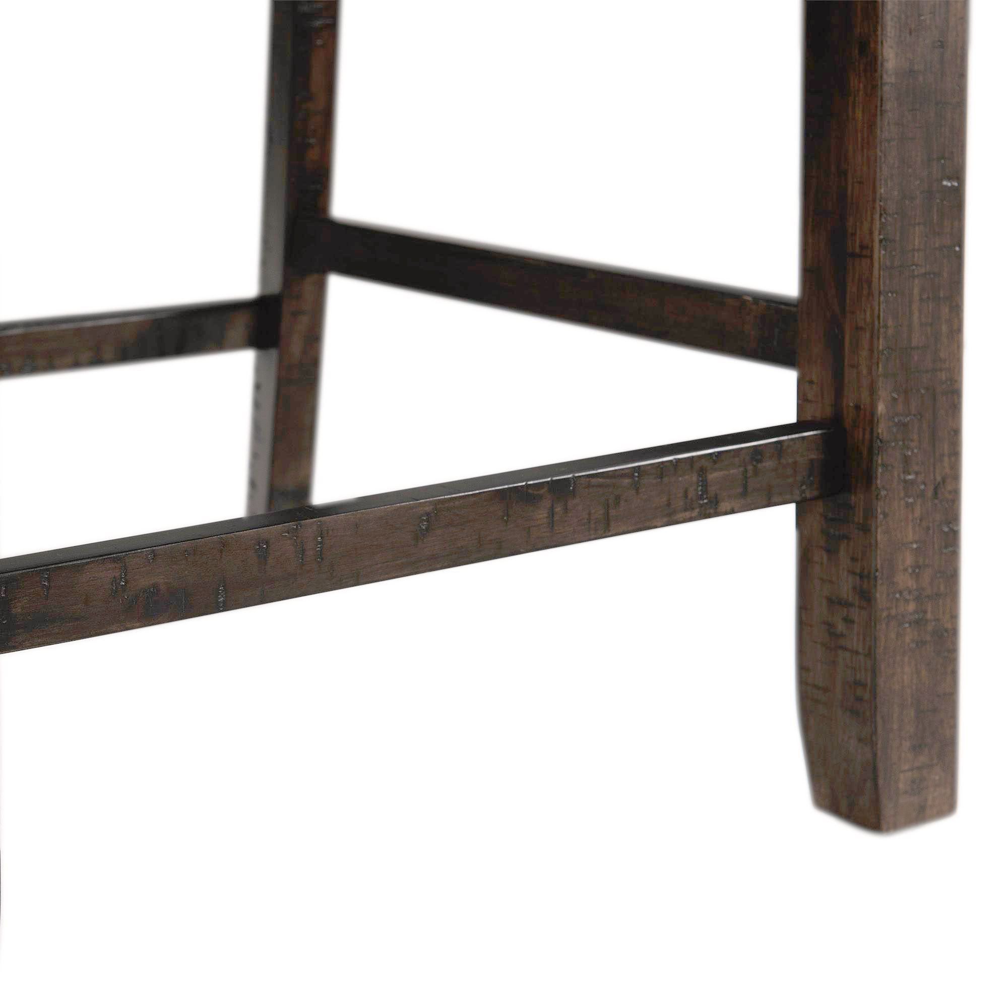 Model: DST195CSC | Elements Stone Counter Wooden Swirl Back Side Chair Charcoal (2 Per Pack)