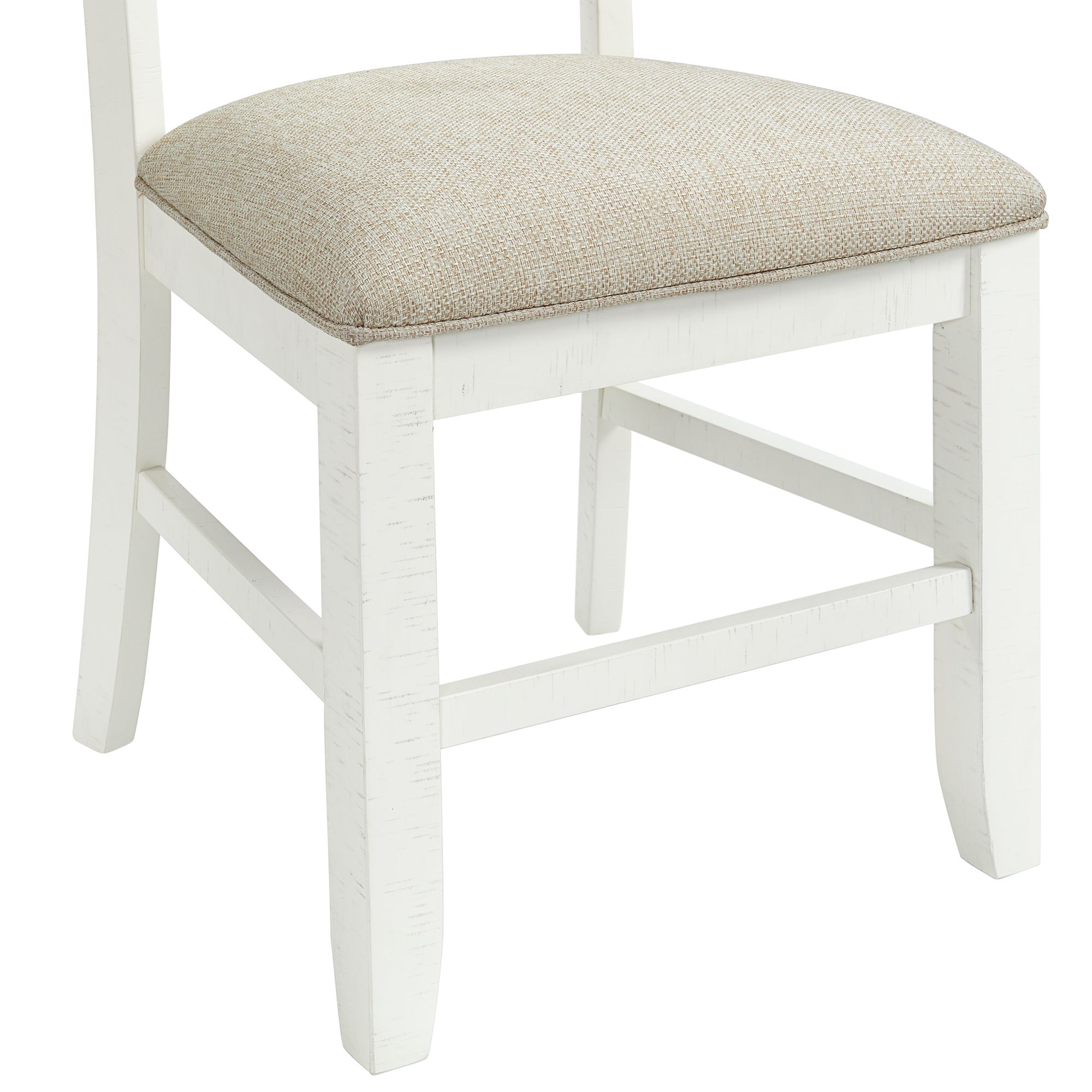 Model: DST750SC | Elements Stone Wooden Swirl Back Side Chair in White (2 Per Pack)