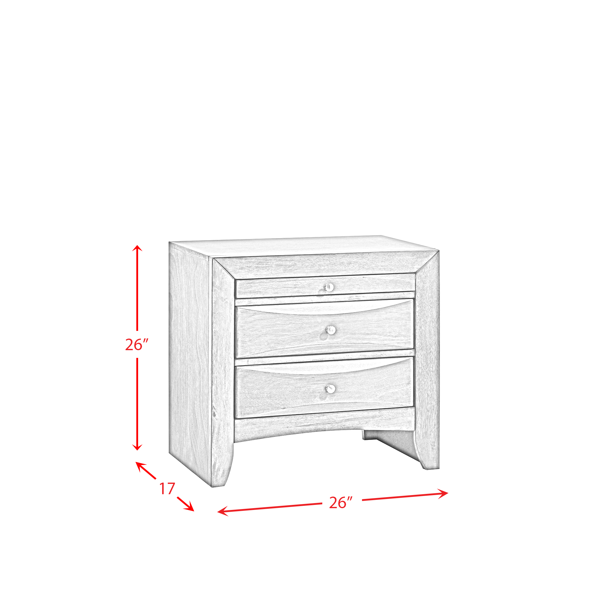 Model: EM300Q6PC | Elements EMILY QUEEN STORAGE 6PC BEDROOM SET