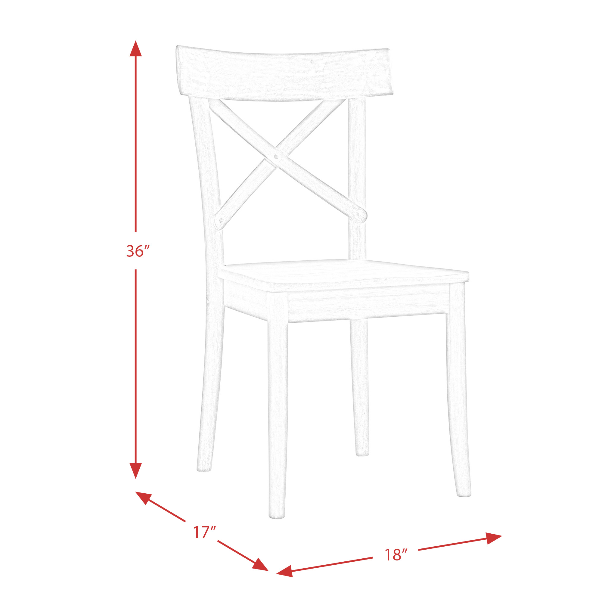 Model: LCL100FT5PC | Elements Callista Folding Top 5PC Dining Set-Table and Four Chairs