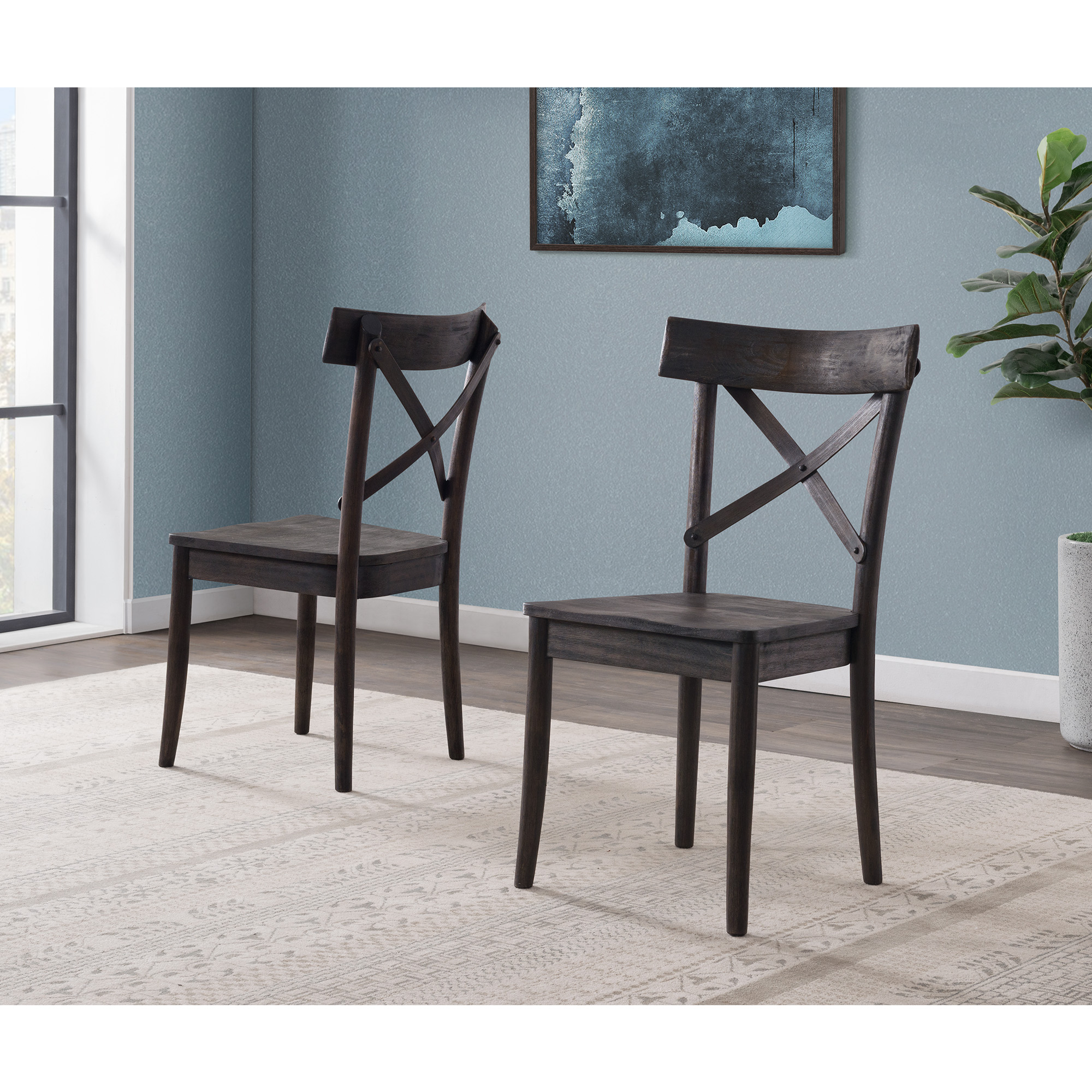 Model: LCO100WSC | Elements (D210-43C) Coronado- Side Chair (2/Ctn)- Chocolate
