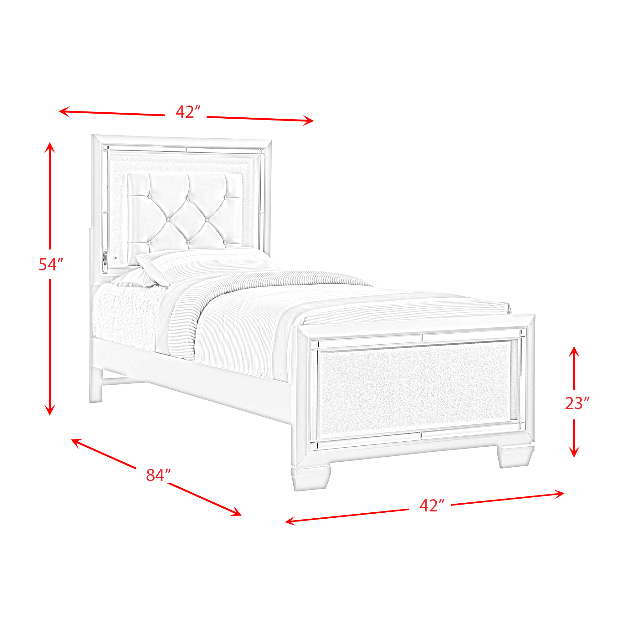 Model: LT111TB5PC | Elements PLATINUM YOUTH TWIN PLATFORM 5PC BEDROOM SET