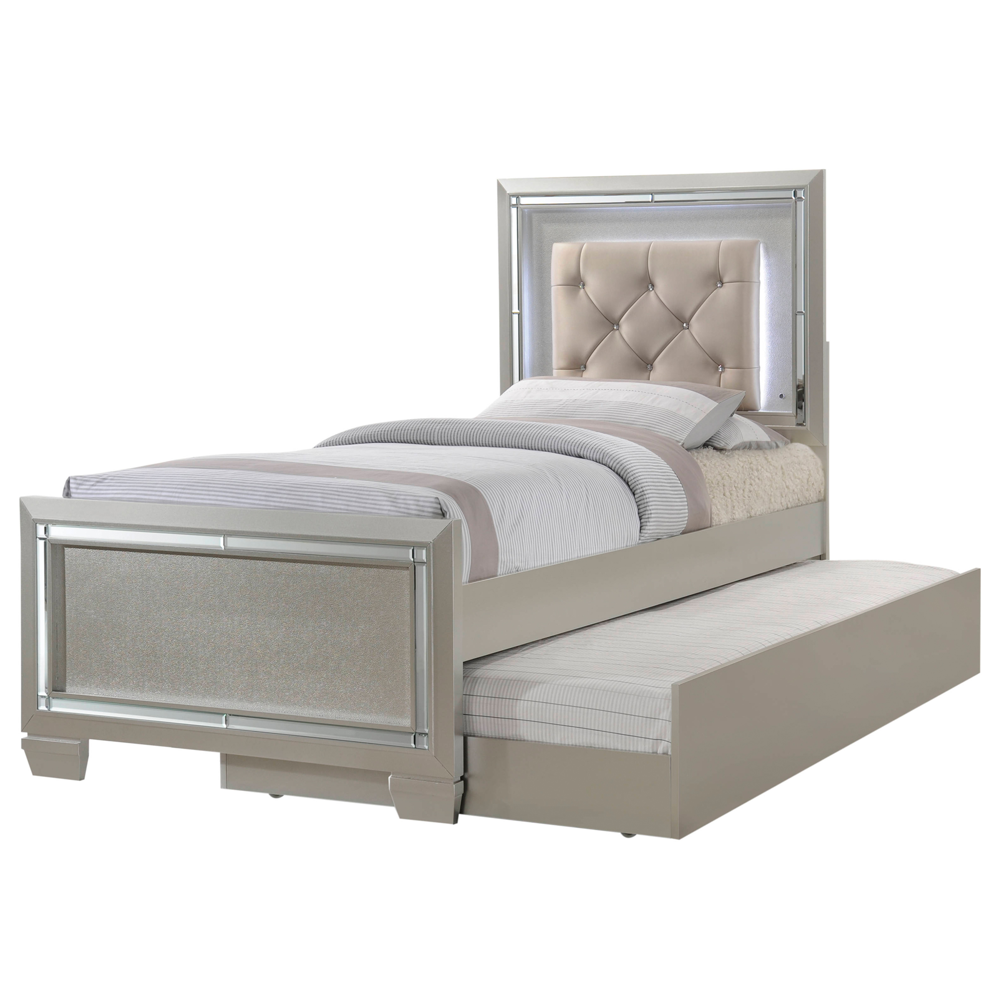 Elements PLATINUM YOUTH TTWIN PLATFORM W/ TRUNDLE 6PC BEDROOM SET