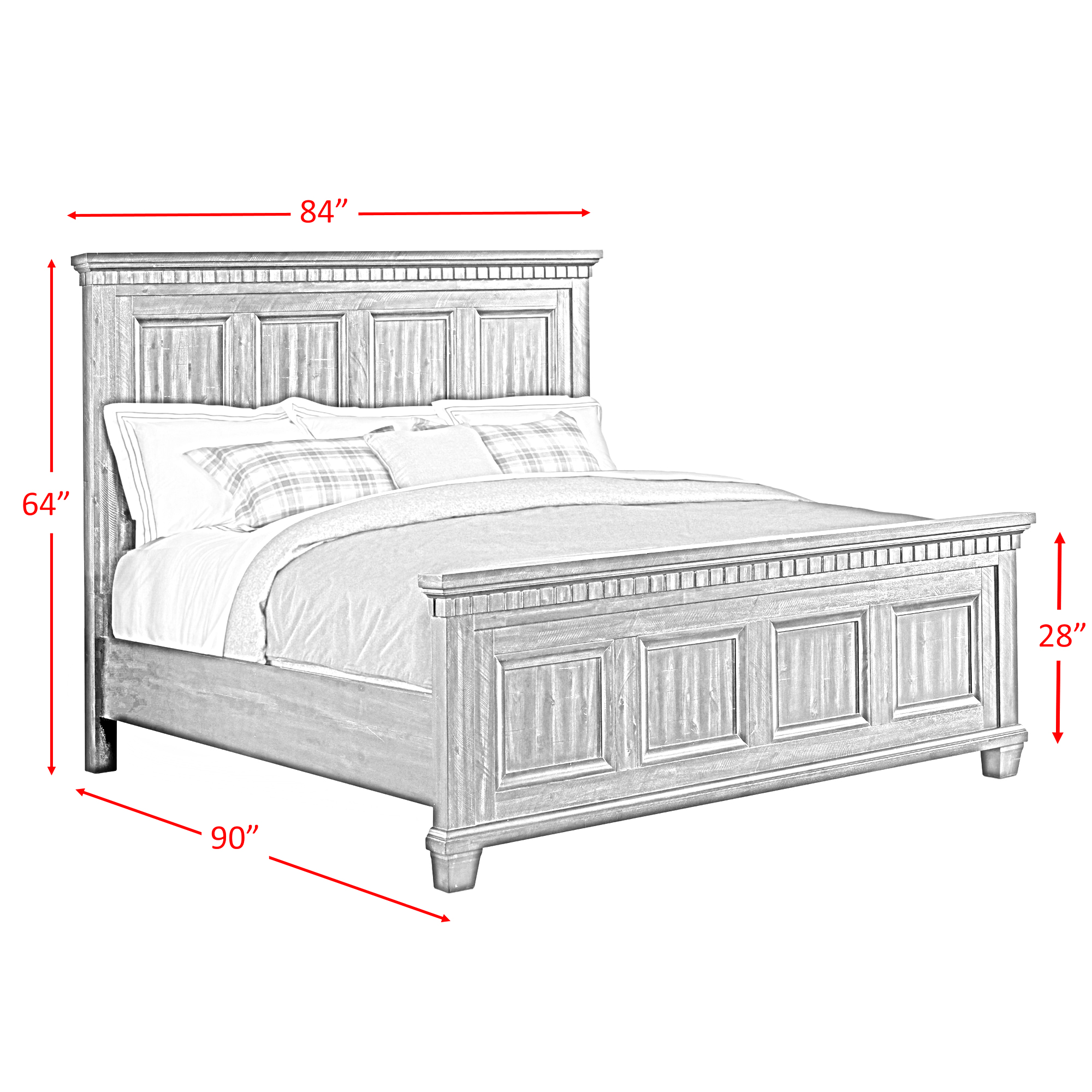 Model: MO6005KB | Elements MORRISON KING PANEL 5PC BEDROOM SET