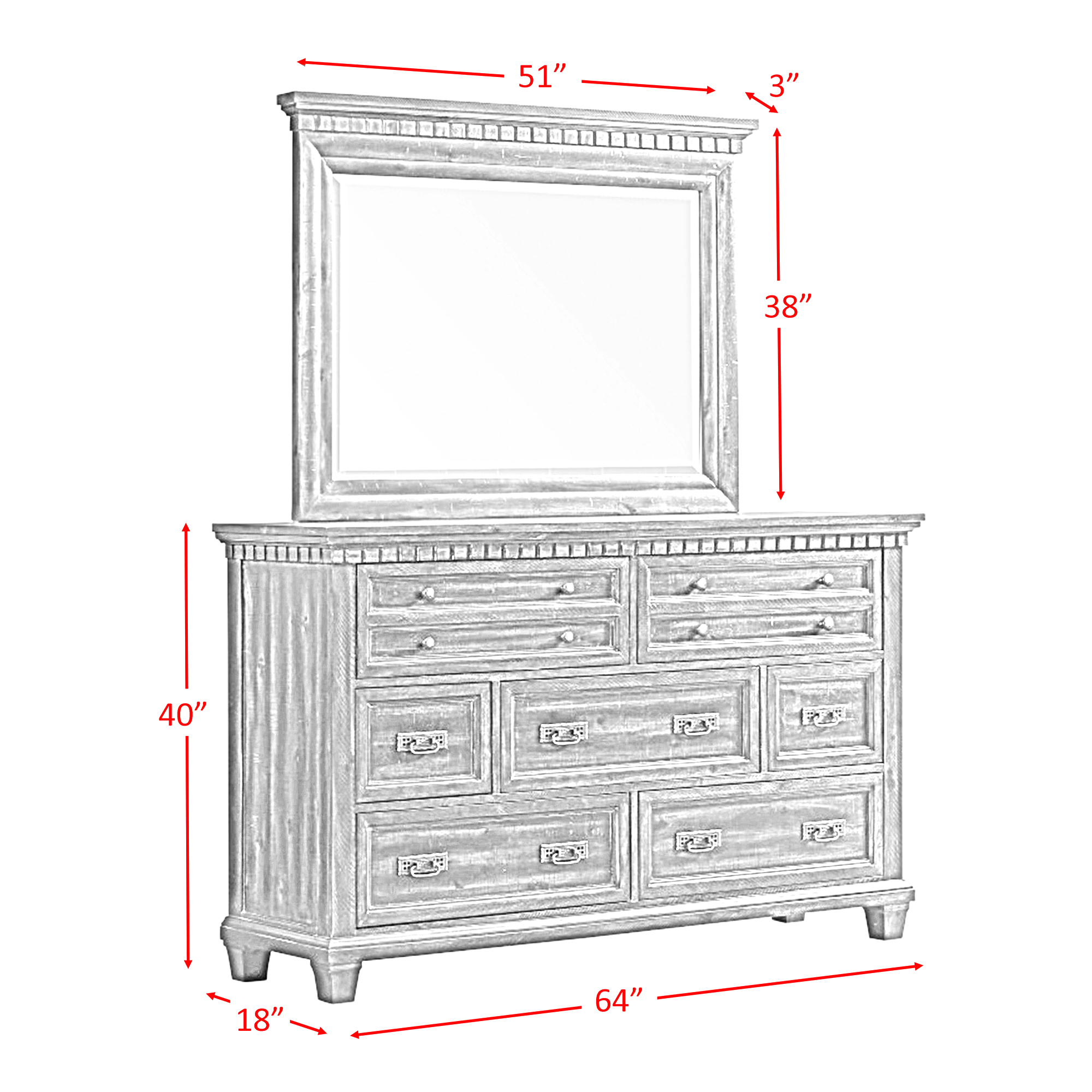 Model: MO6005KB | Elements MORRISON KING PANEL 5PC BEDROOM SET