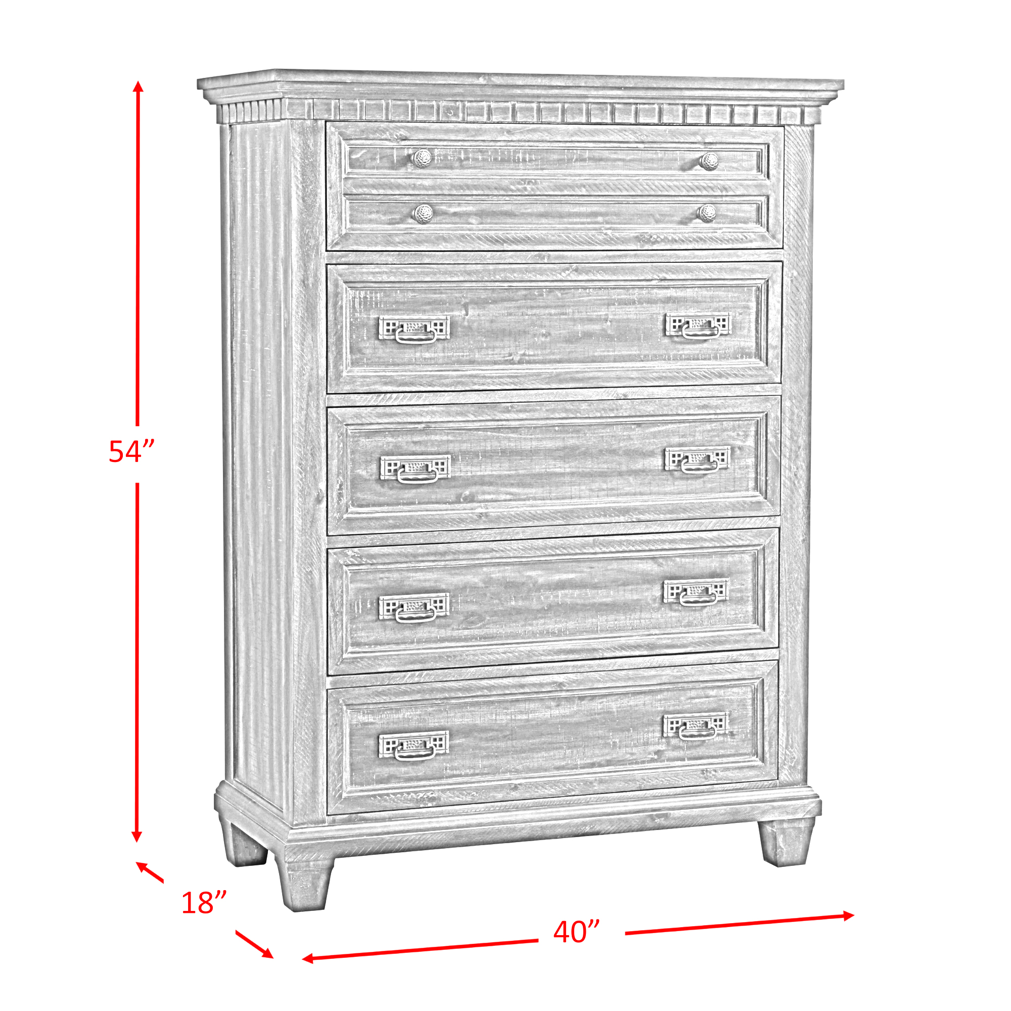 Model: MO6005KB | Elements MORRISON KING PANEL 5PC BEDROOM SET