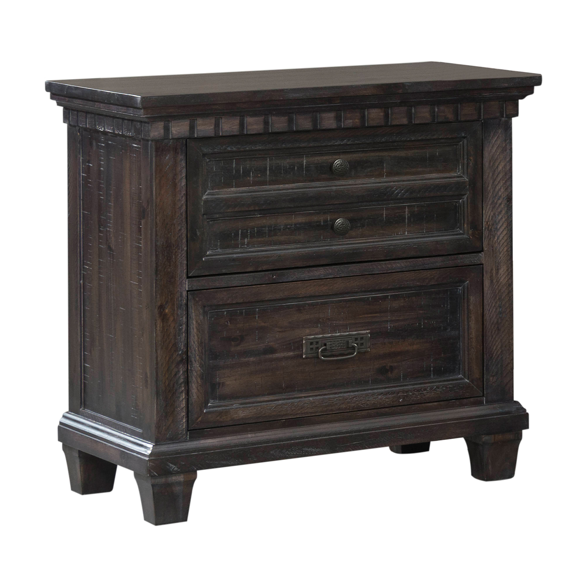 Elements Morrison Nightstand W/LED Light Dark