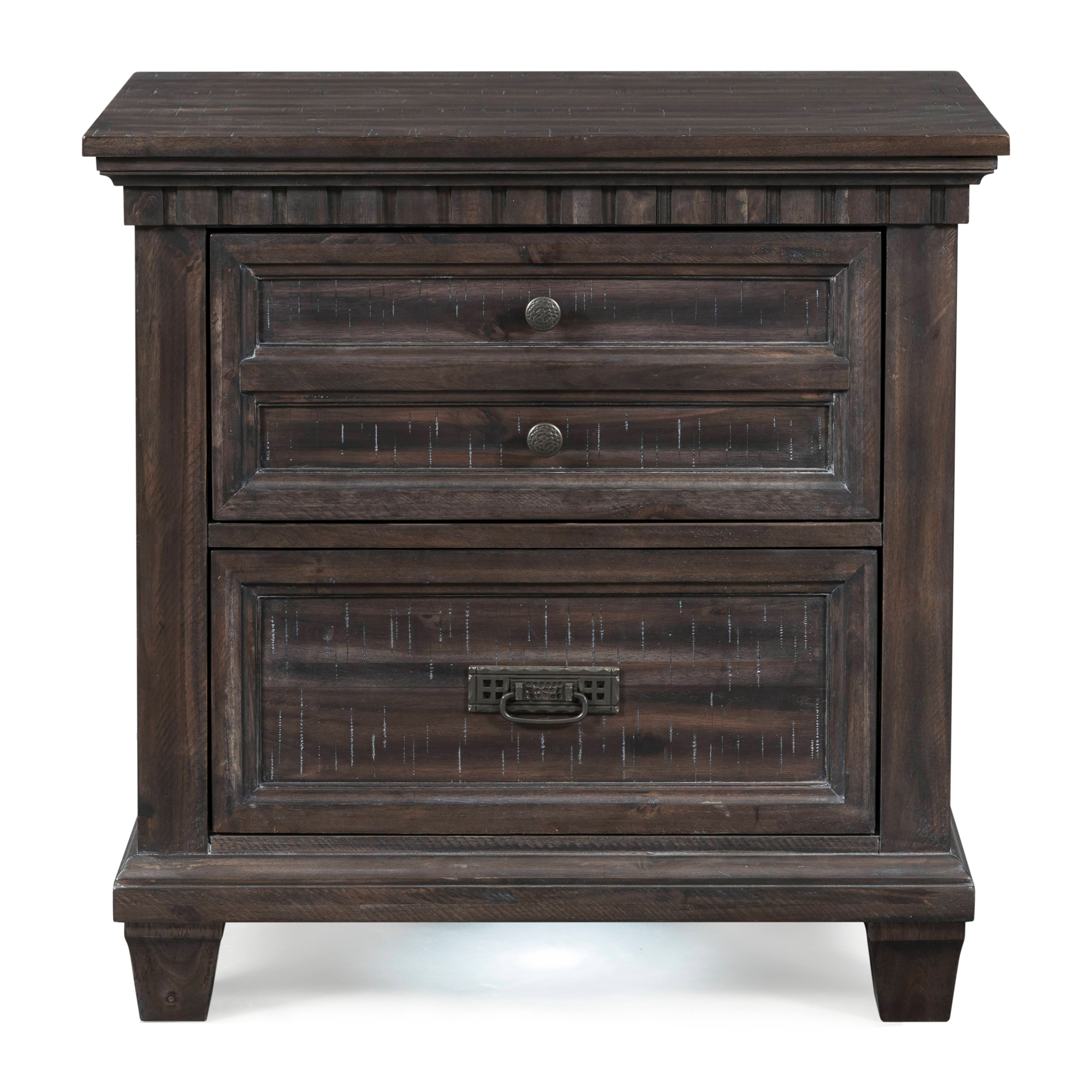 Model: MO600NS | Elements Morrison Nightstand W/LED Light Dark