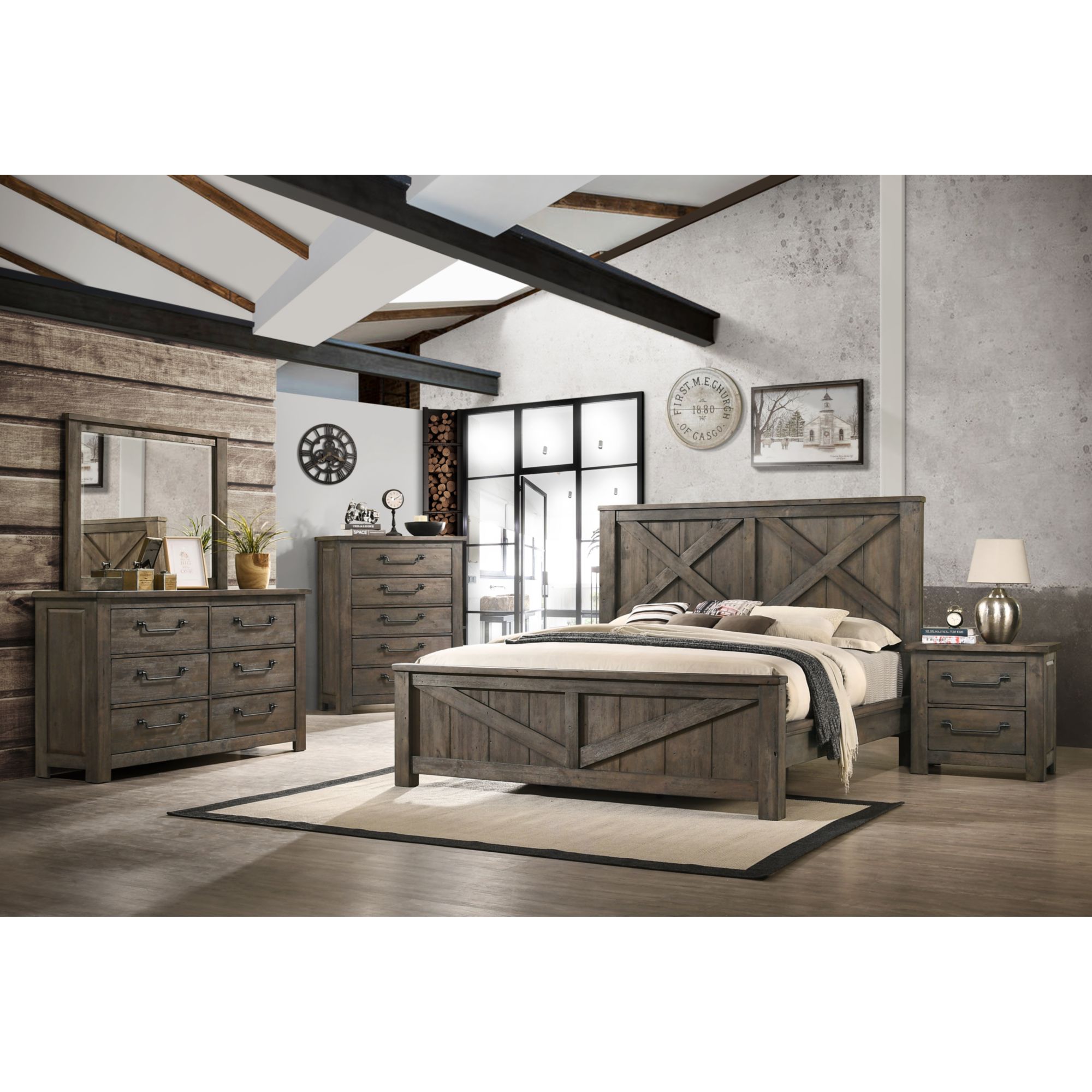 Model: MV500KB3PC | Elements Maverick King Panel 3PC Bedroom Set