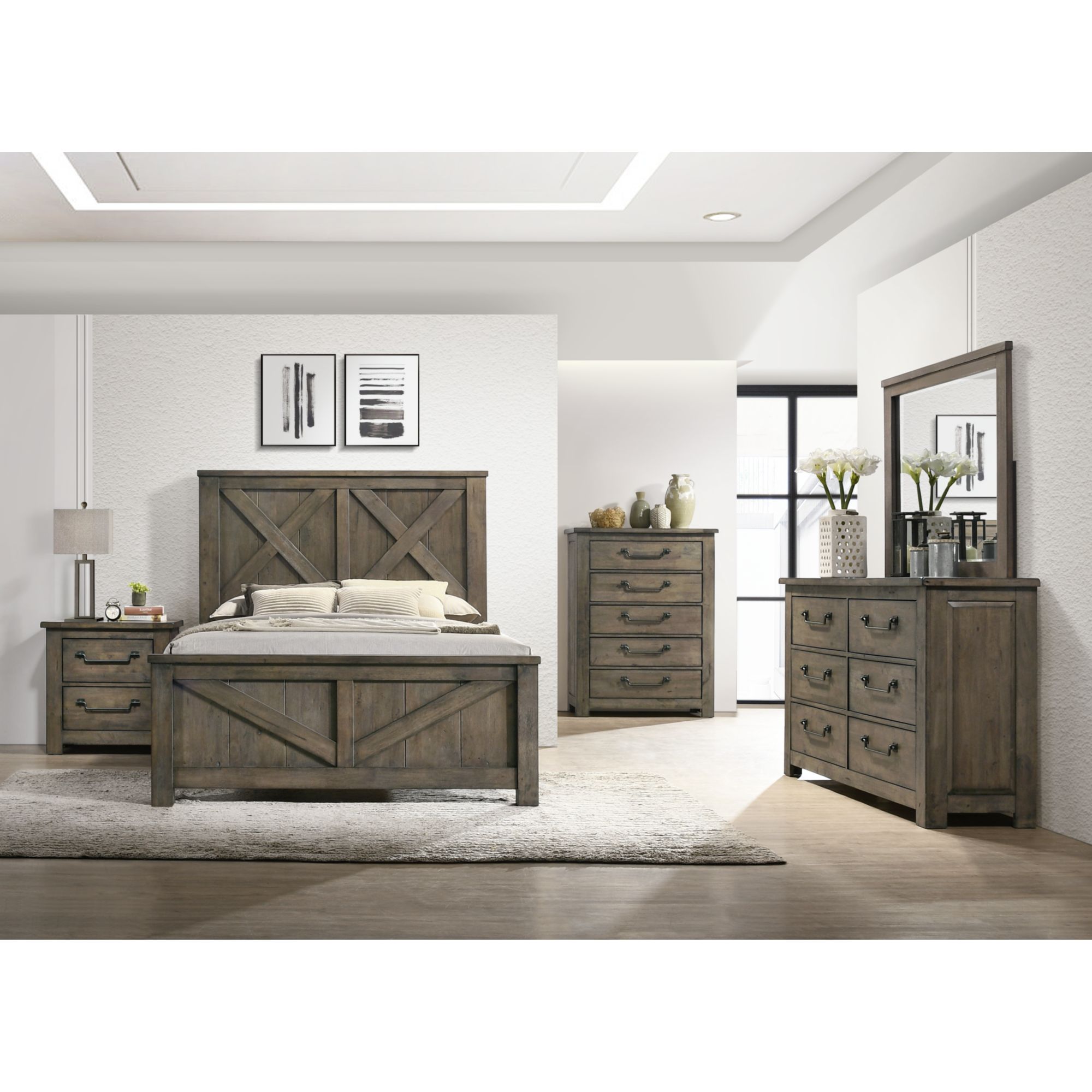 Model: MV500QB3PC | Elements Maverick Queen Panel 3PC Bedroom Set