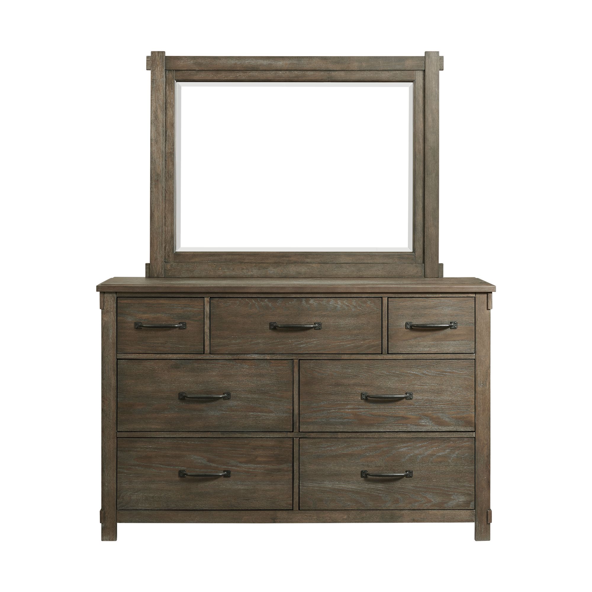 Model: SC300DRMR | Elements Scott 7-Drawer Dresser with Mirror Set
