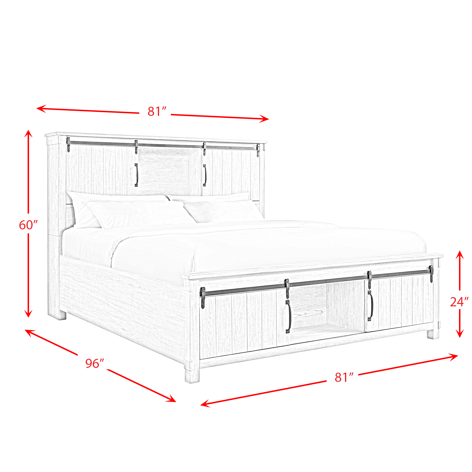 Model: SC370KB | Elements Scott King Platform Storage Bed