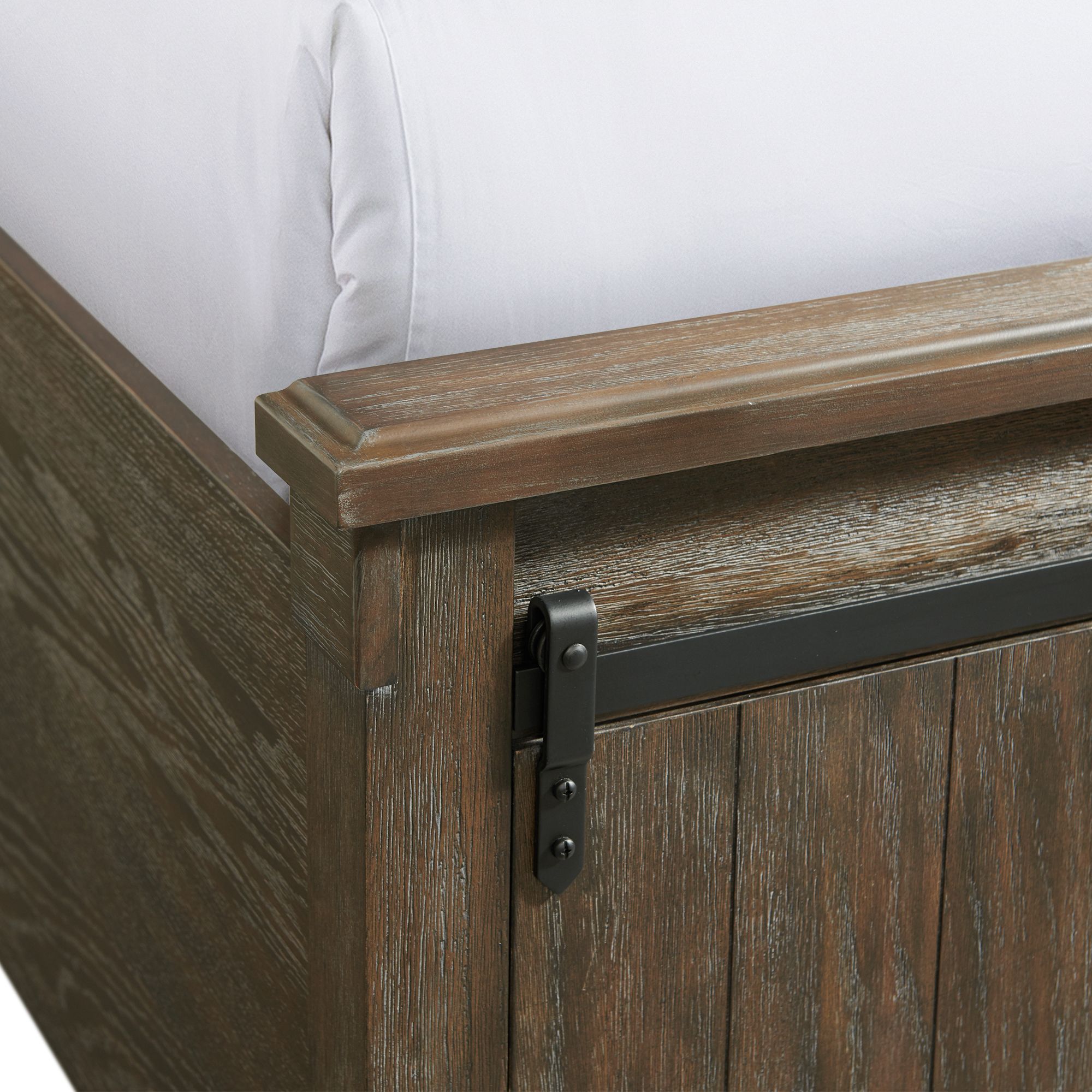 Model: SC370KB4PC | Elements Scott King Platform Storage 4PC Bedroom Set
