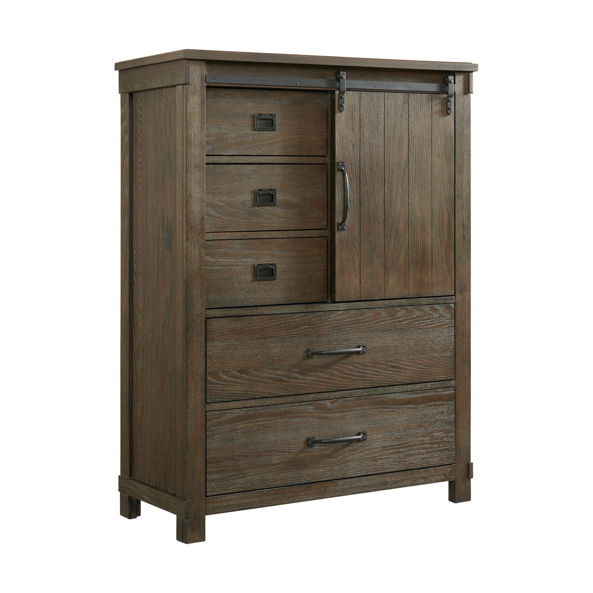 Model: SC370KB5PC | Elements Scott King Platform Storage 5PC Bedroom Set