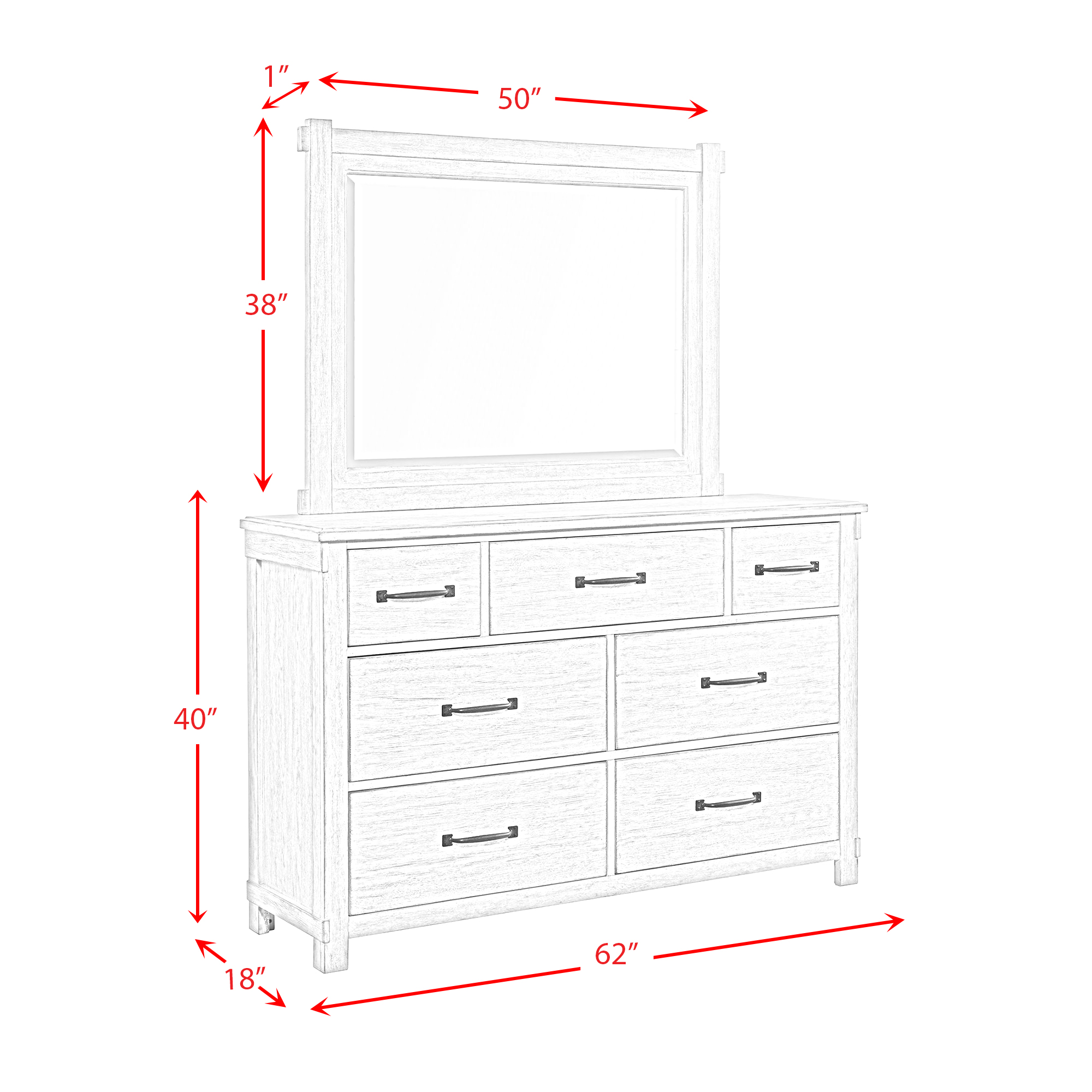 Model: SC670KB5PC | Elements Scott King Platform Storage 5PC Bedroom Set