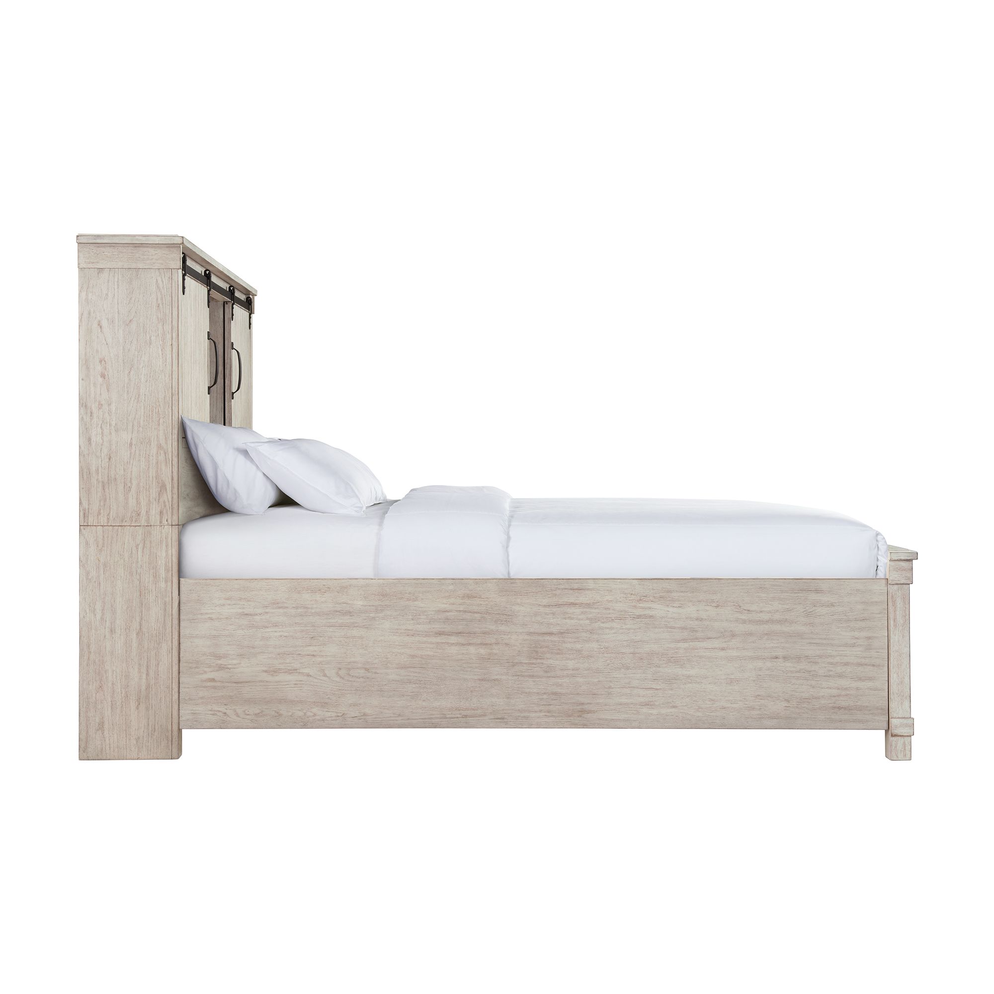 Model: SC670QB | Elements Scott Queen Storage Bed White Finish
