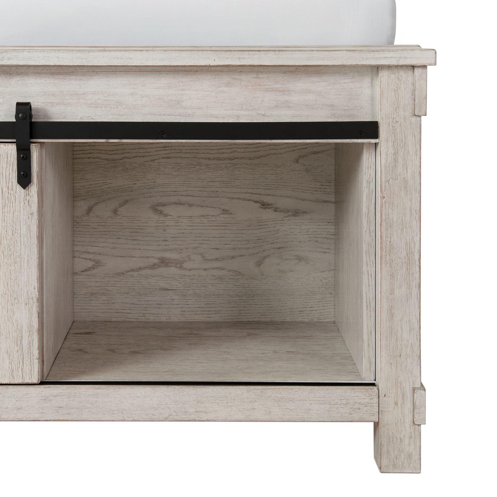 Model: SC670QB | Elements Scott Queen Storage Bed White Finish