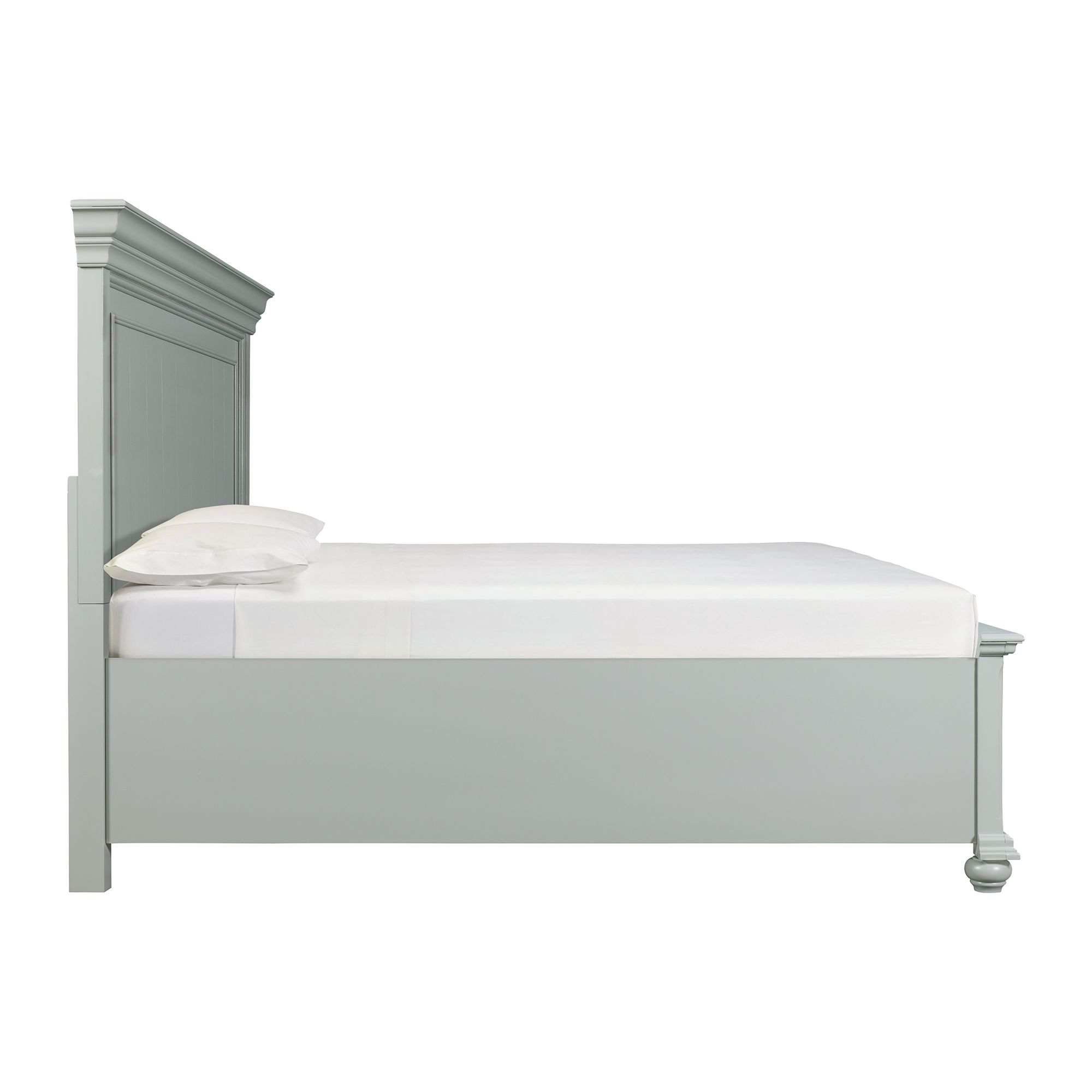 Model: SR350KB | Elements Slater King Platform Storage Bed in Grey