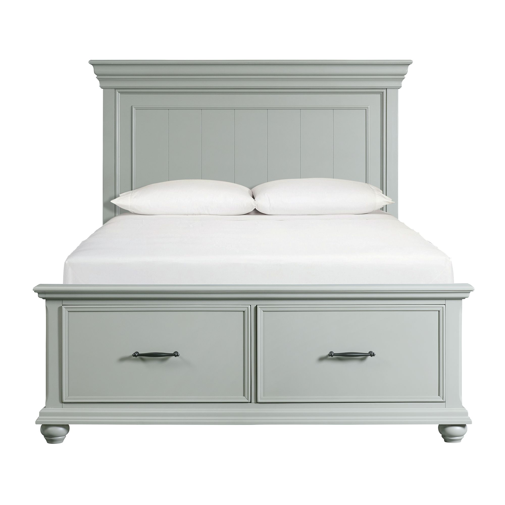 Model: SR350QB | Elements Slater Queen Platform Storage Bed in Grey