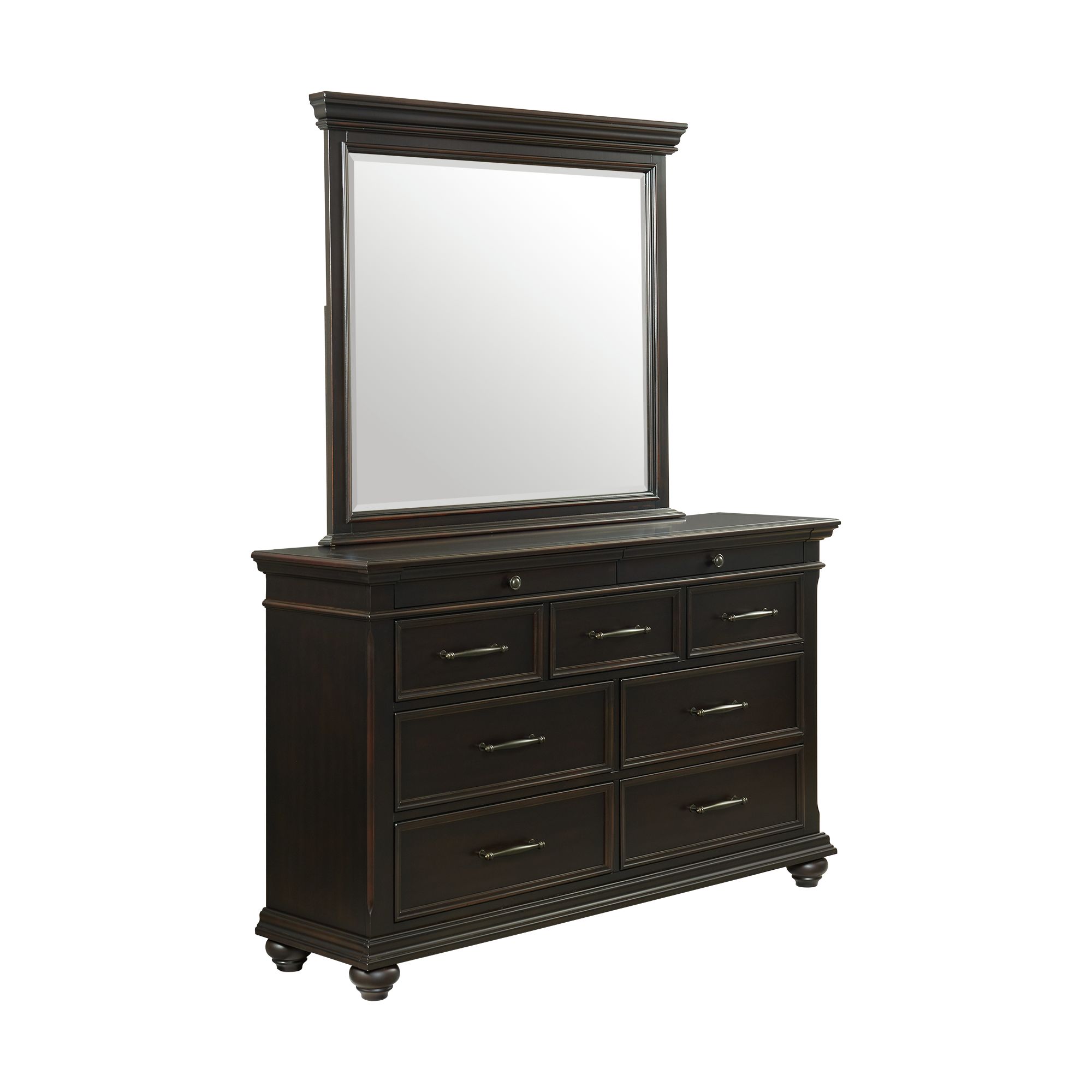 Elements Slater Dresser & Mirror Set Black