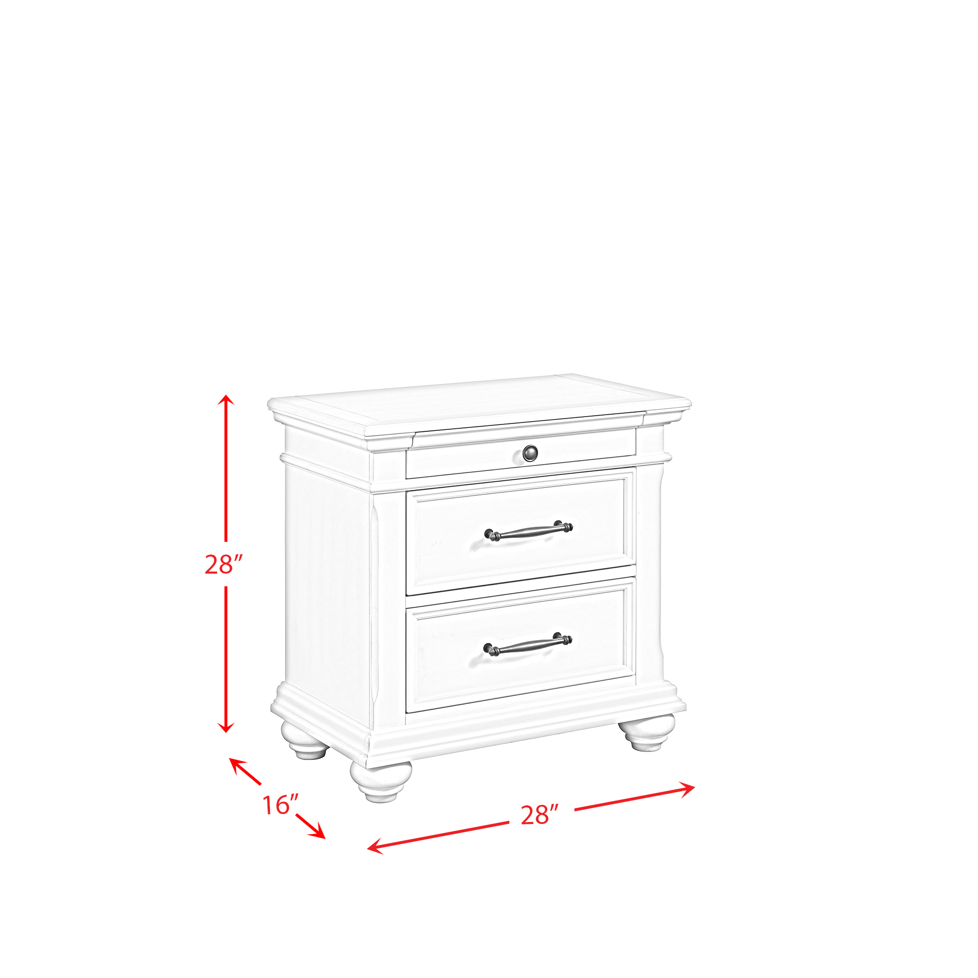 Model: SR800NS | Elements Slater Nightstand w/USB Black