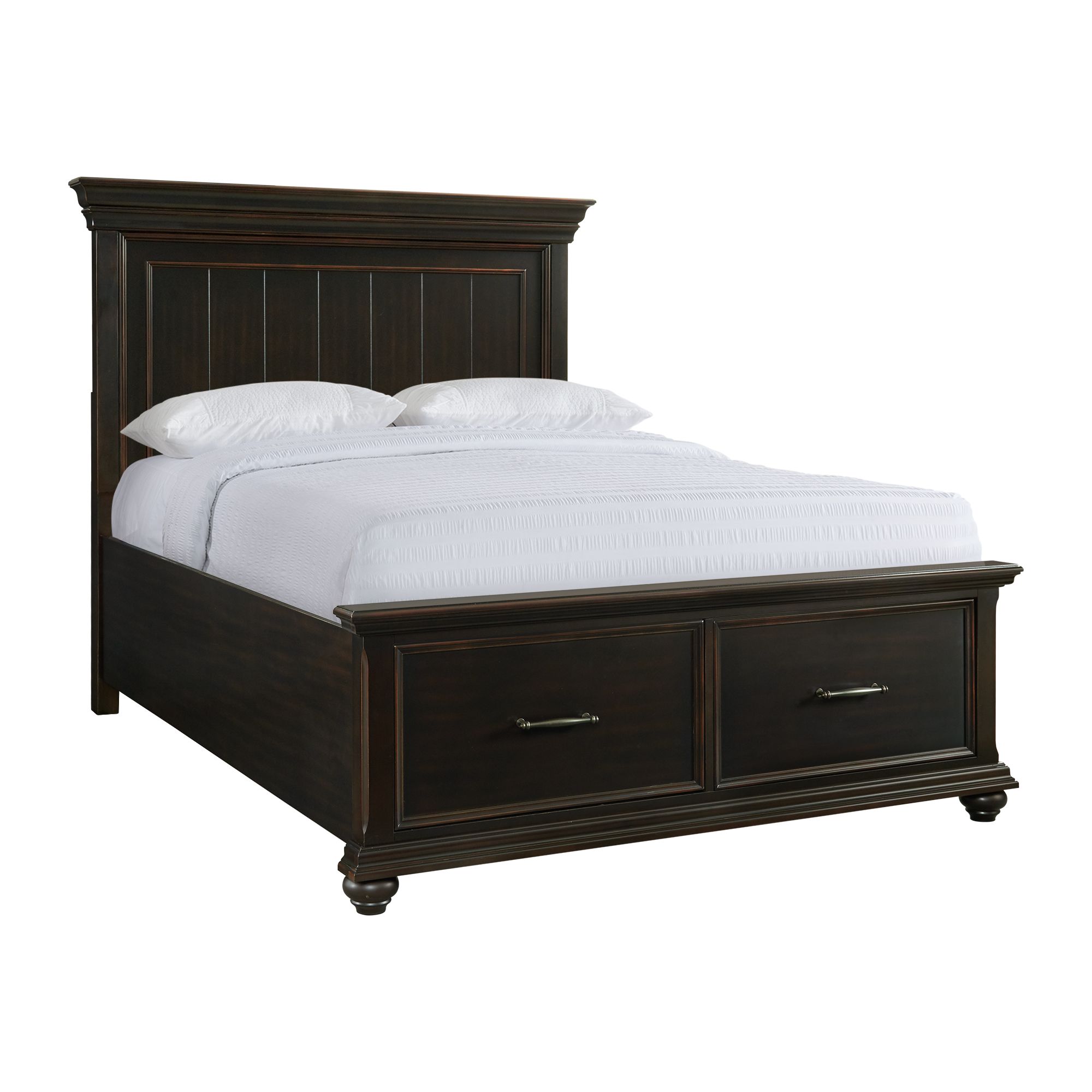 Elements Slater Queen Platform Storage 6PC Bedroom Set Black