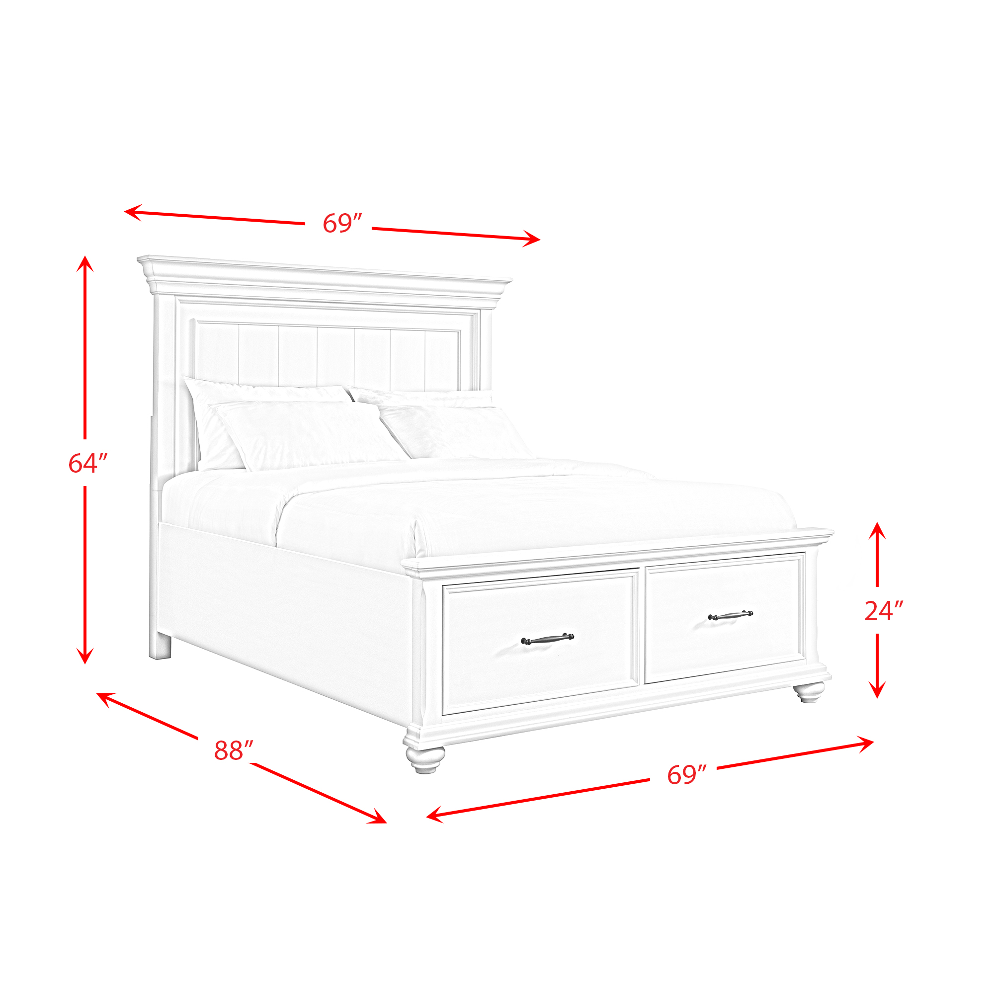 Model: SR850QB6PC | Elements Slater Queen Platform Storage 6PC Bedroom Set Black