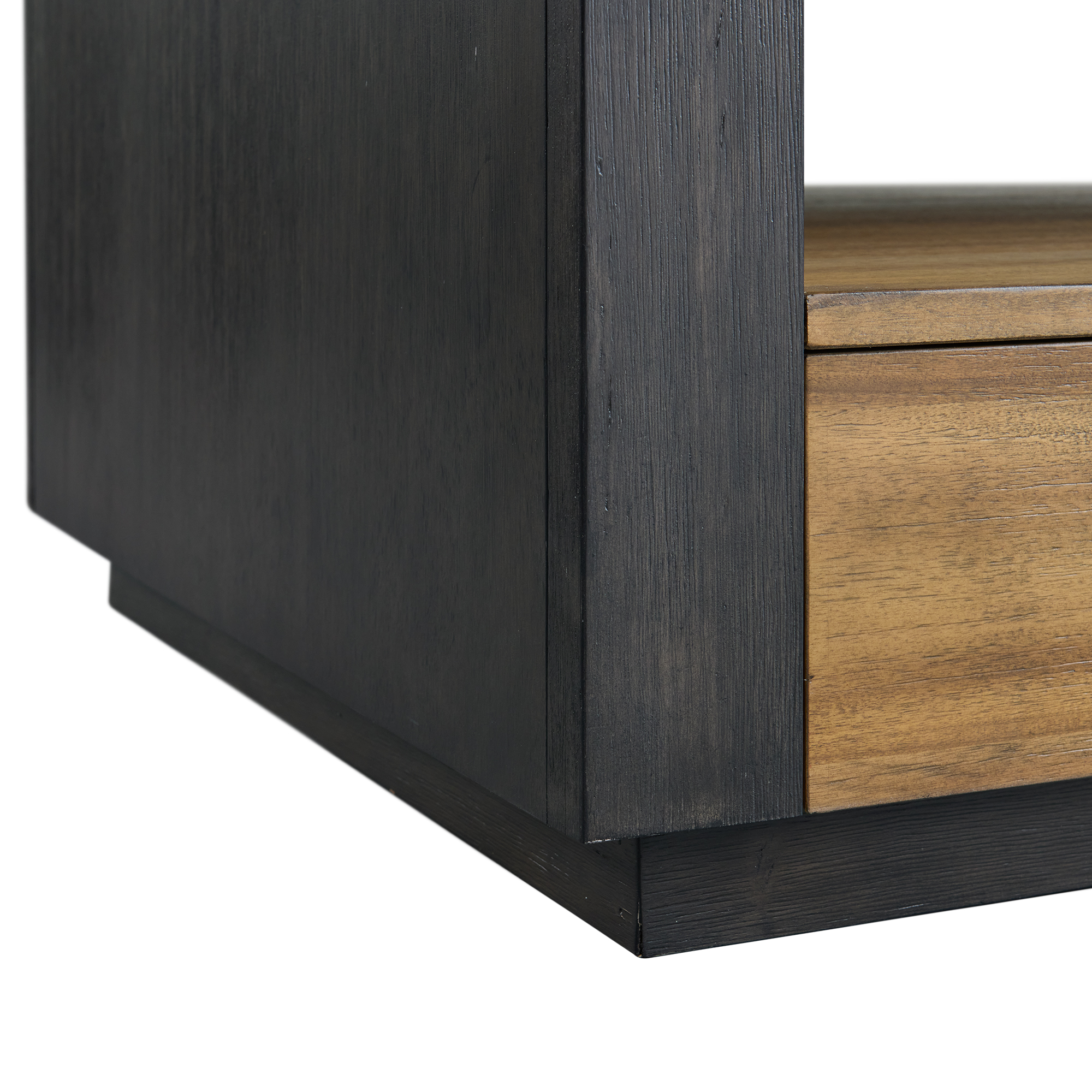 Model: T-3720-8-CT2 | Elements Breckenridge Coffee Table with 4 Drawers in Light Oak & Black