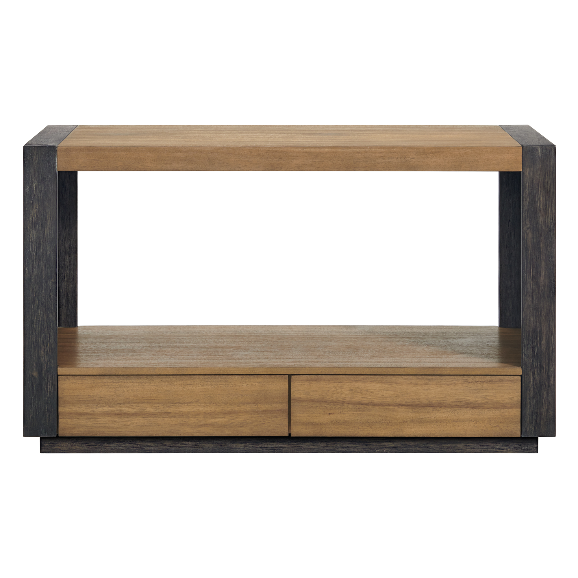 Model: T-3720-8-ST | Elements Breckenridge Sofa Table in Light Oak & Black