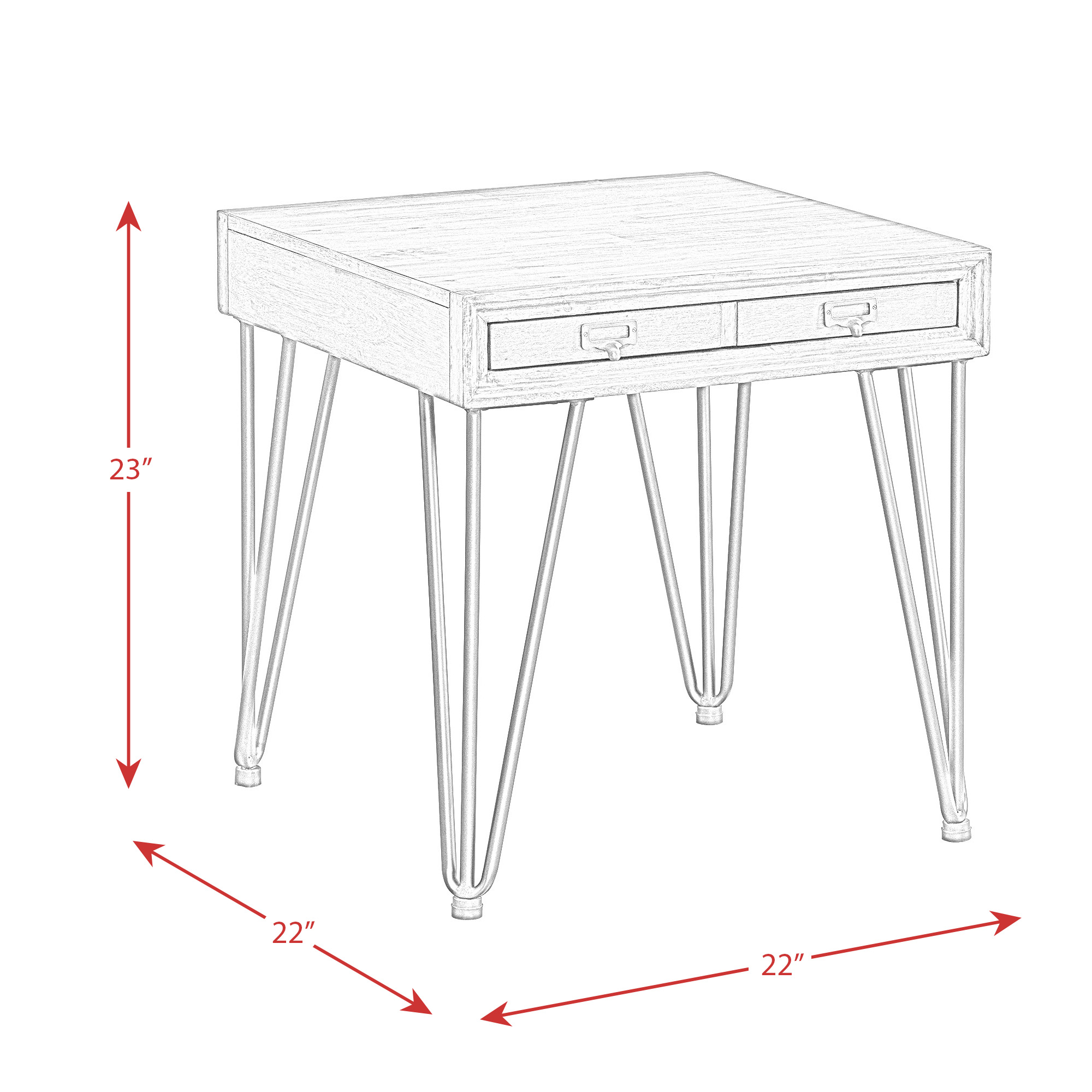 Model: TBN100ET3PC | Elements Boone 3PC Occasional Table Set-Coffee Table & Two End Tables