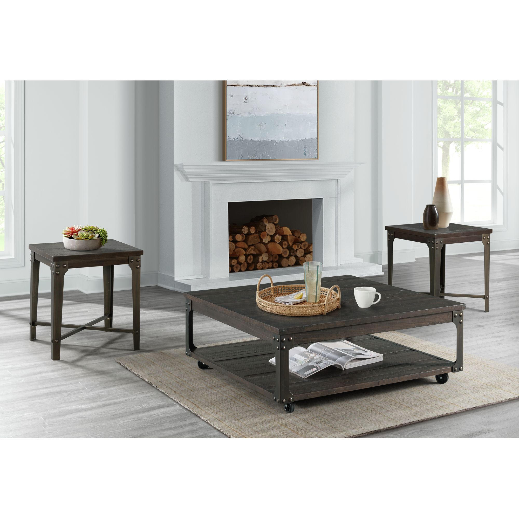 Model: TFC100ETP | Elements Factory End Table W/Power box USB