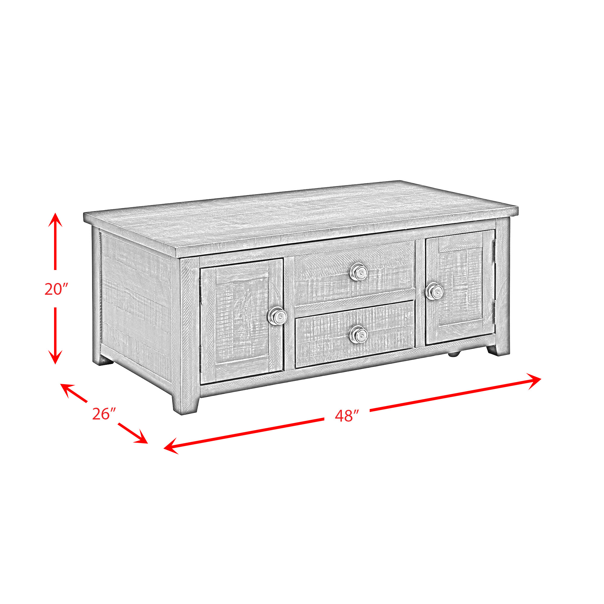 Model: TKN100CTLTC | Elements Kendyl Occasional Coffee Table w/Lift Top/Casters