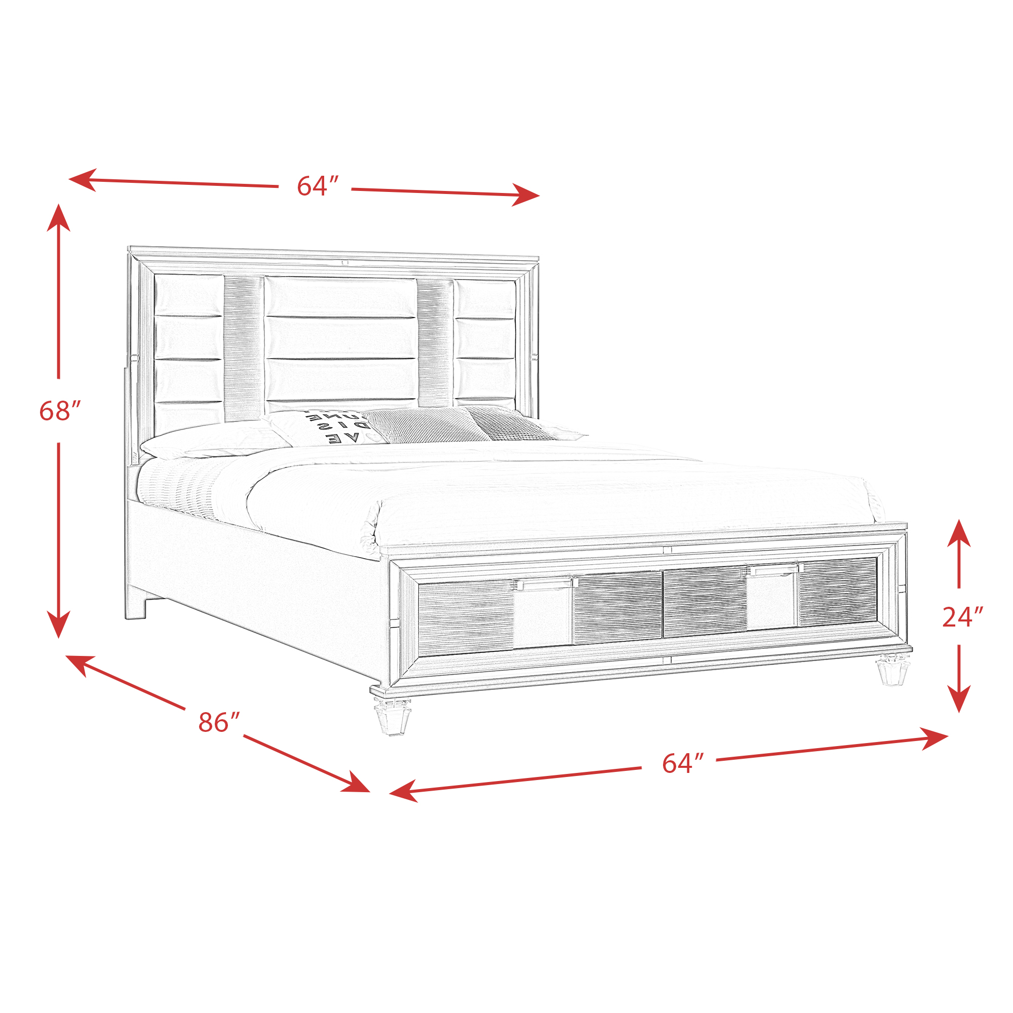 Model: TN600QB3PC | Elements Twenty Nine Queen Storage 3PC Bedroom Set