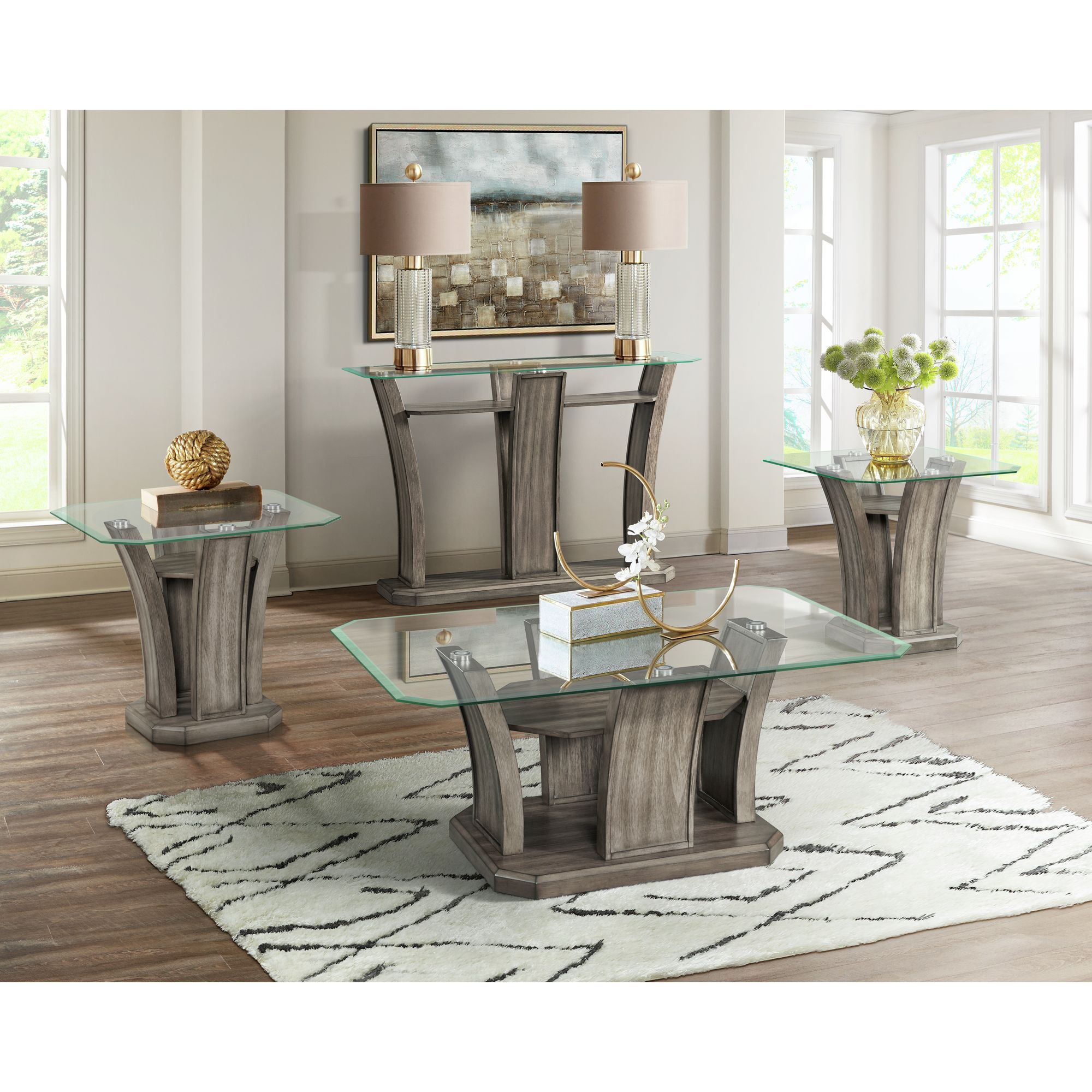 Model: TPR350CT | Elements Dapper Rectangular Coffee Table Grey