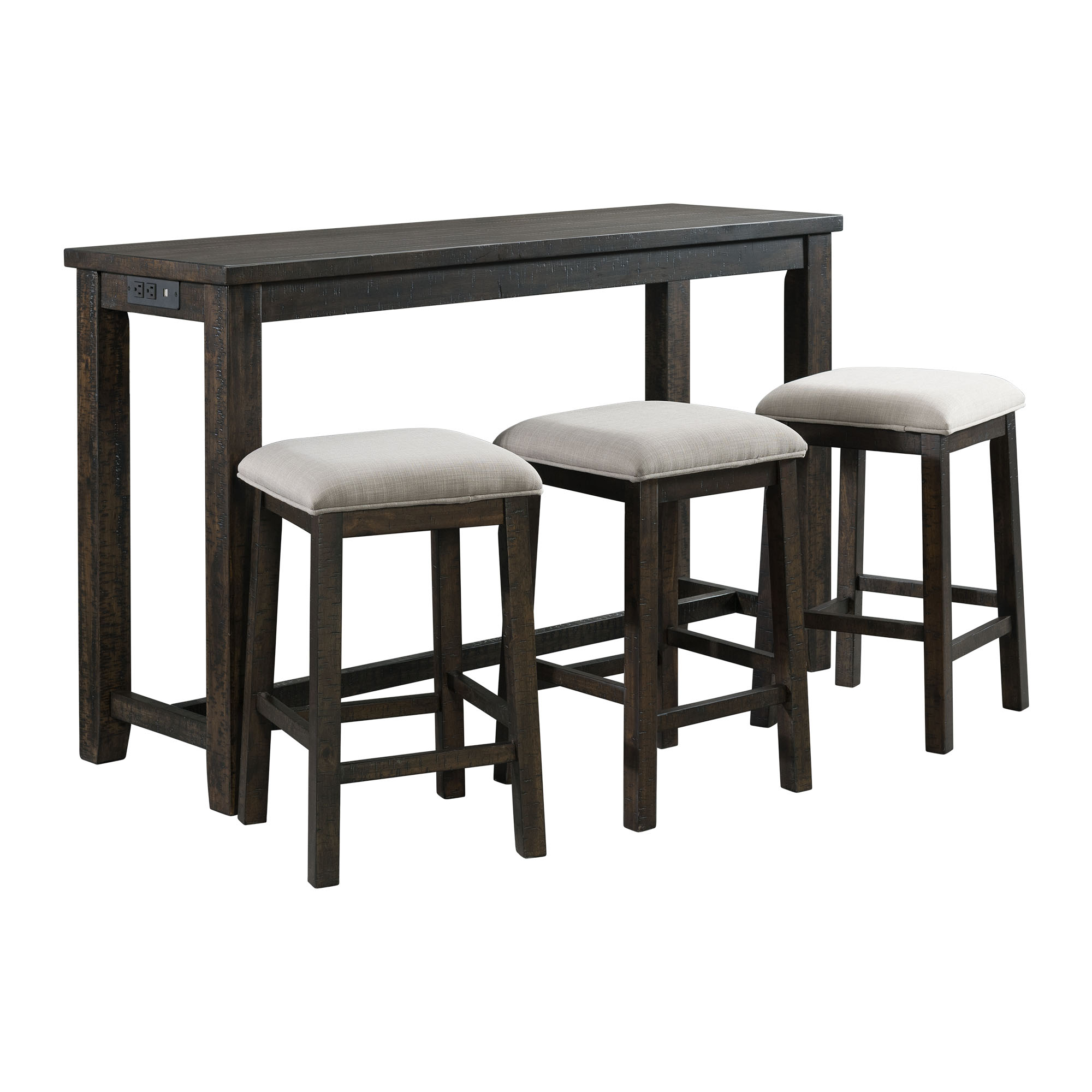 Elements Stone Occasional Bar Table Single Pack (Table + Three Stools)
