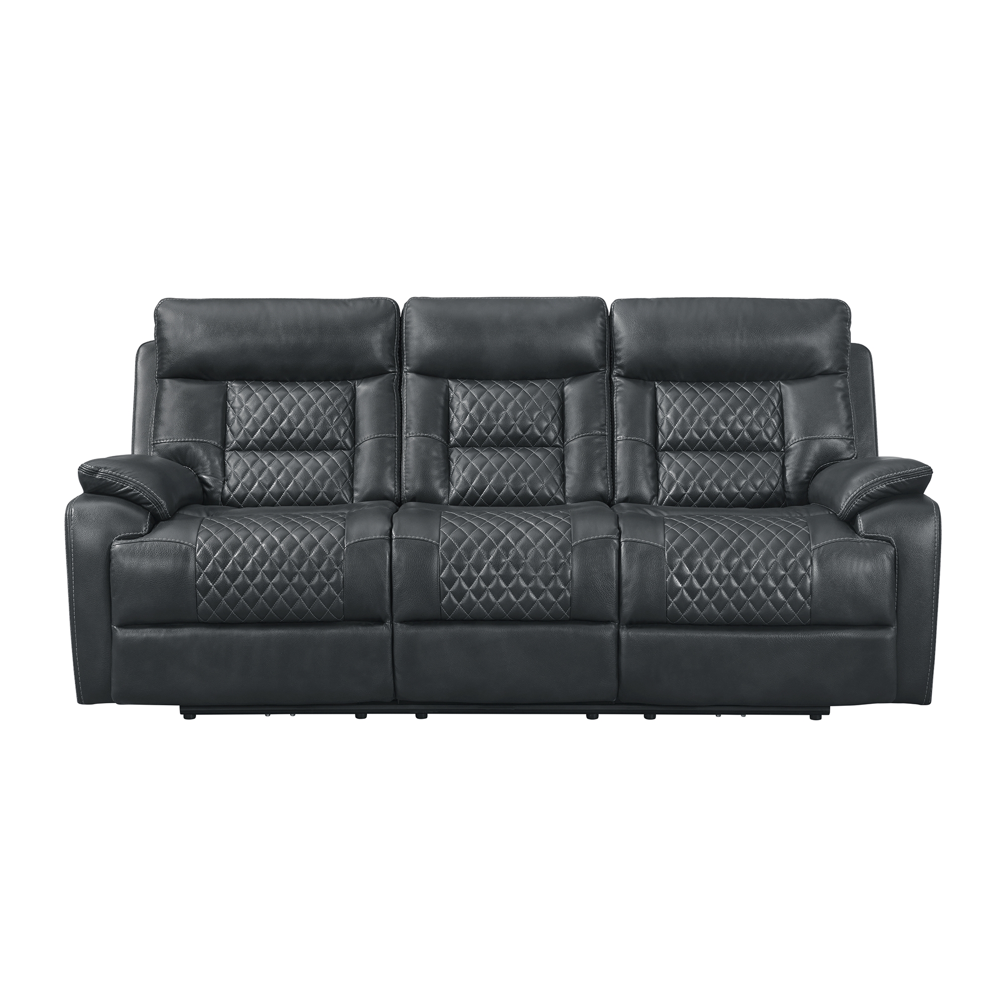 Model: U-4760-8203-305PP | Elements Trinidad Power Motion Sofa with Power Motion Head Recliner in Pebble Grey