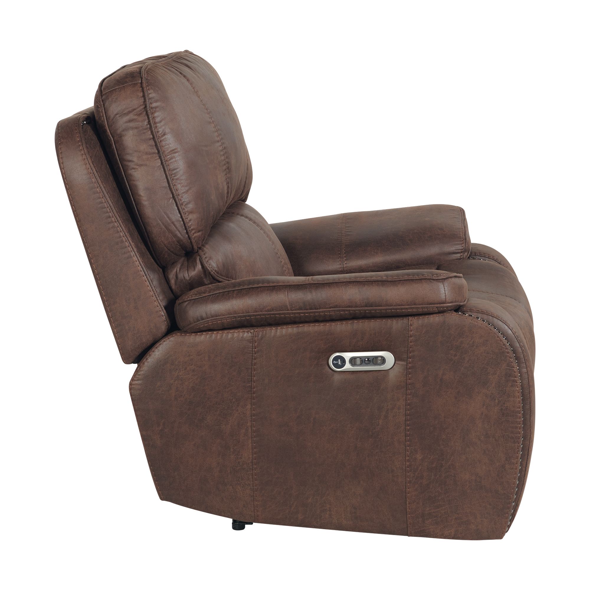 Model: U-5230-8640-105PP | Elements Atlantis Power Motion Recliner with Power Head Recliner in Heritage Brown
