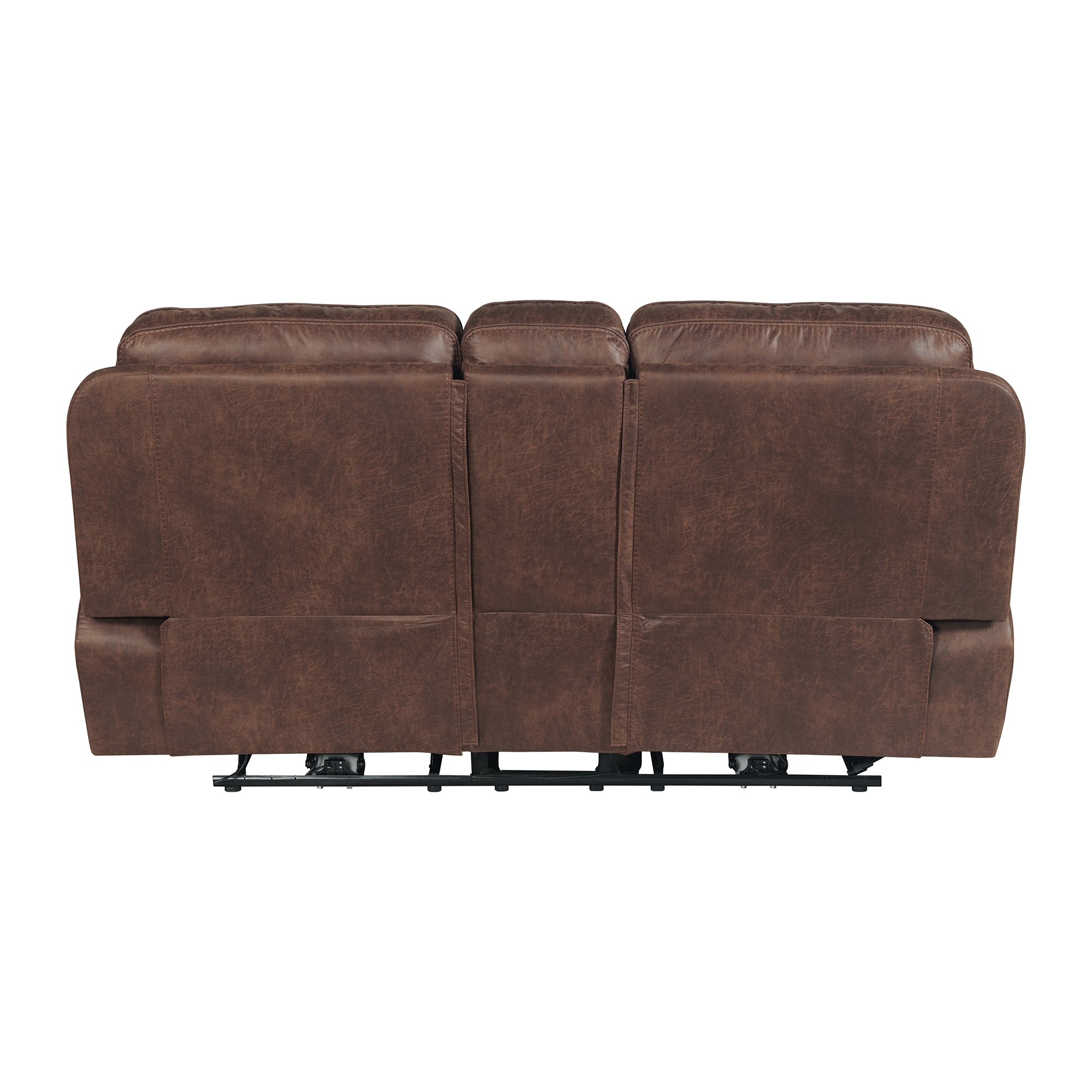 Model: U-5230-8640-285PP | Elements Atlantis Power Motion Loveseat with Power Motion Head Recliner & Console in Heritage Brown