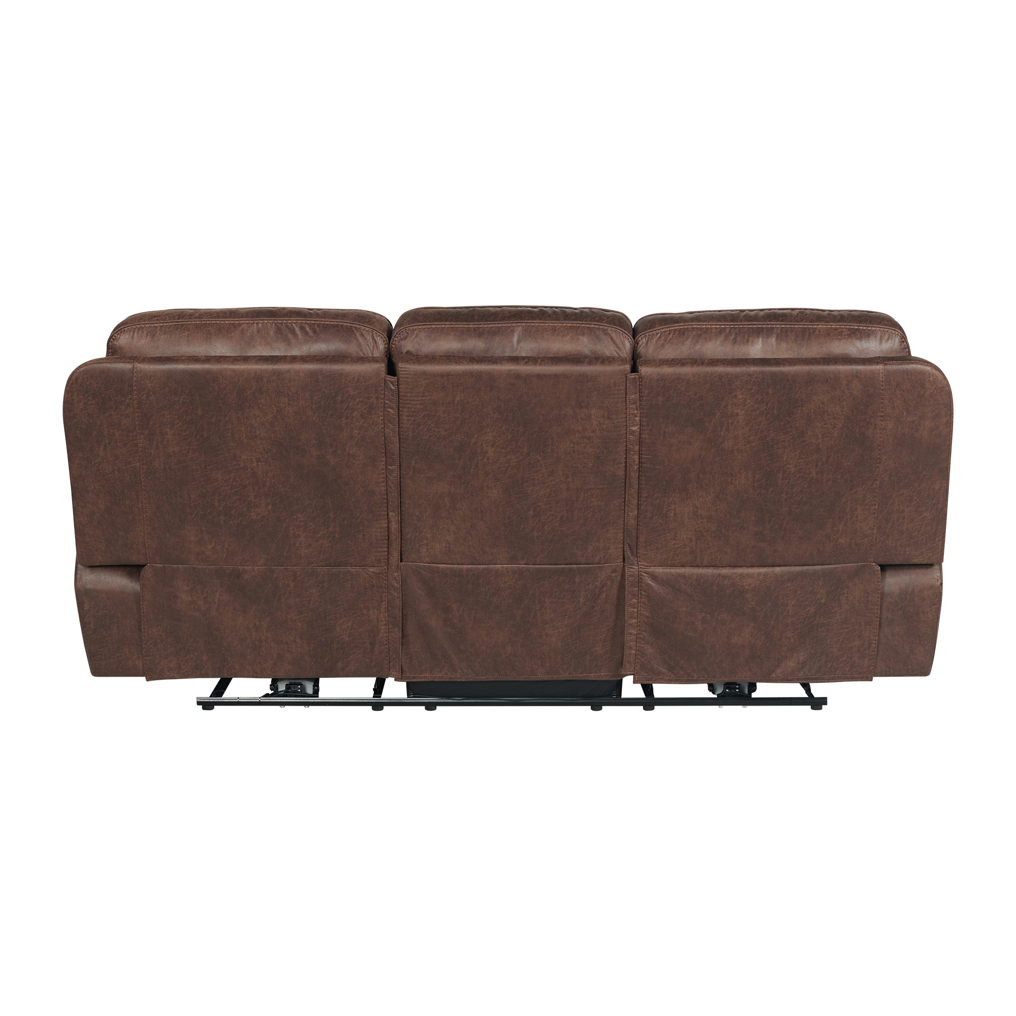 Model: U-5230-8640-305PP | Elements Atlantis Power Motion Sofa with Power Motion Head Recliner in Heritage Brown
