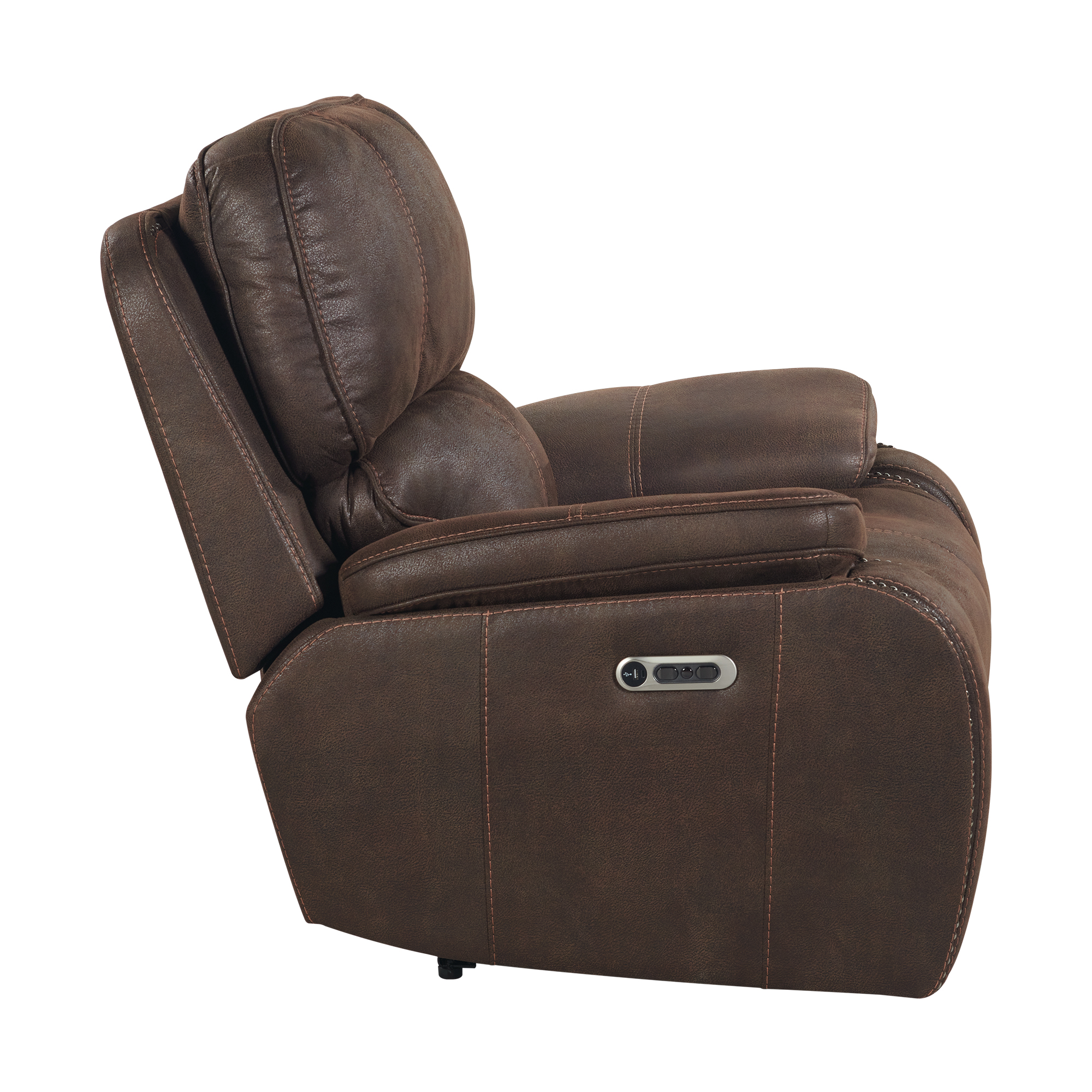 Model: U-5230-8641-105PP | Elements Atlantis Power Motion Recliner with Power Head Recliner in Heritage Coffee